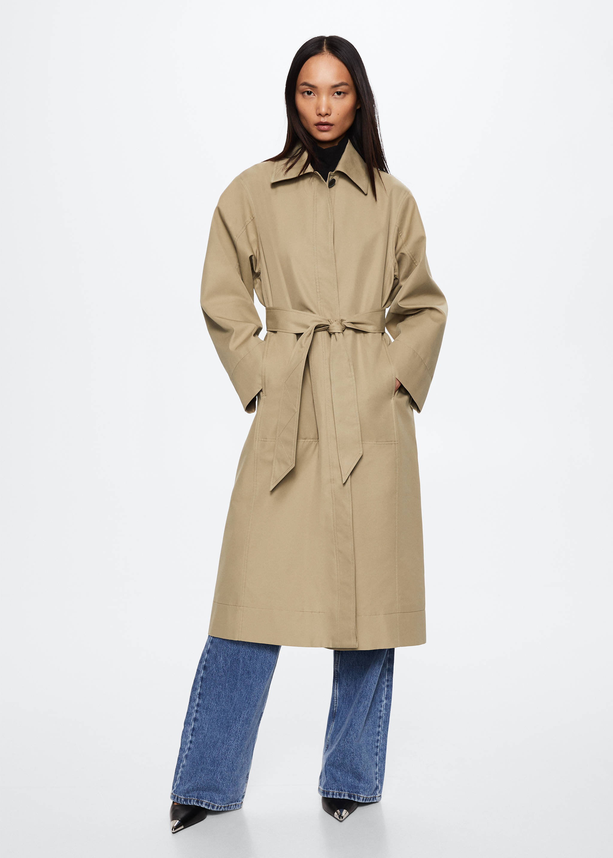 Oversized cotton trench - Details of the article 3