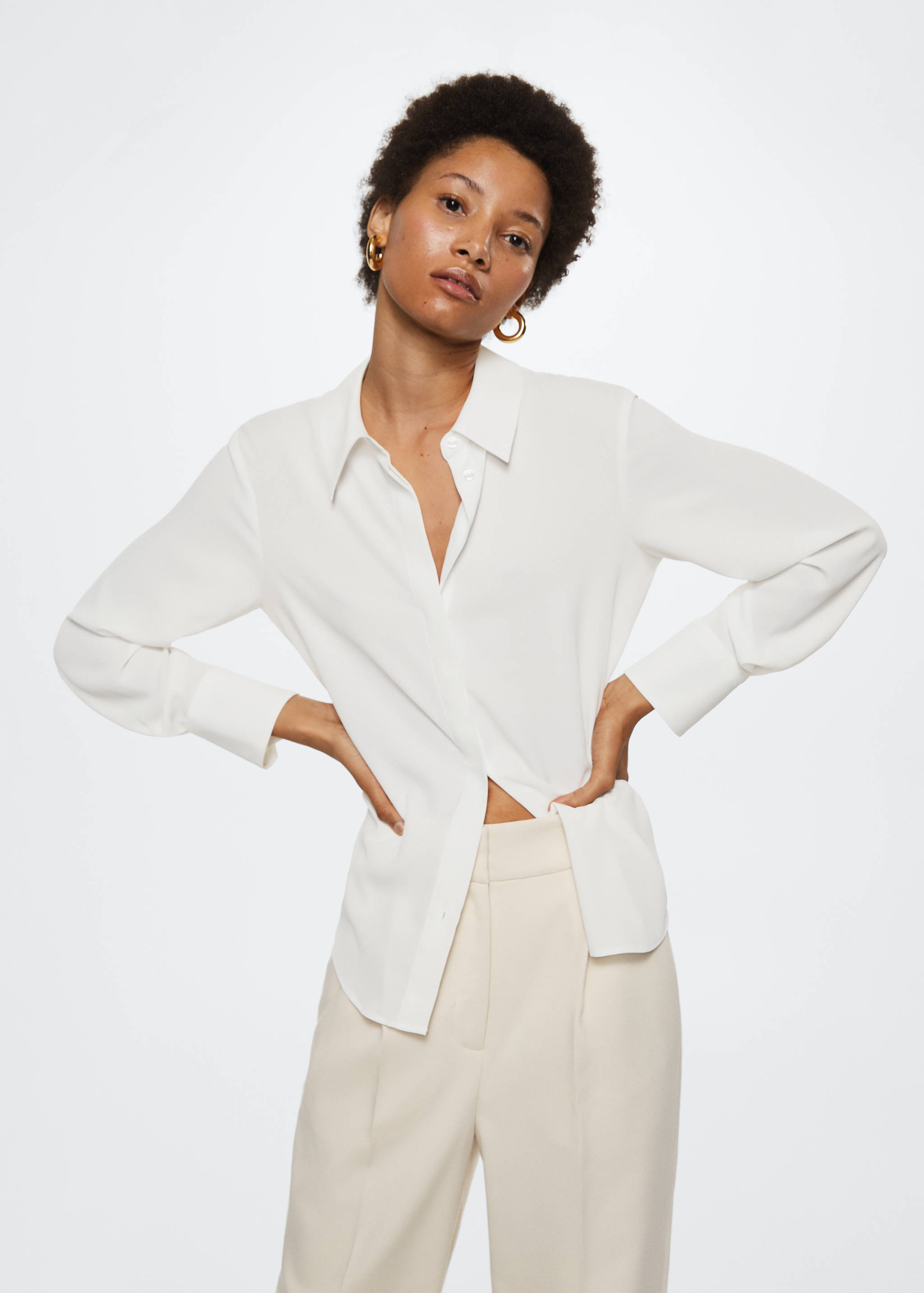 Buttoned flowy shirt - Medium plane