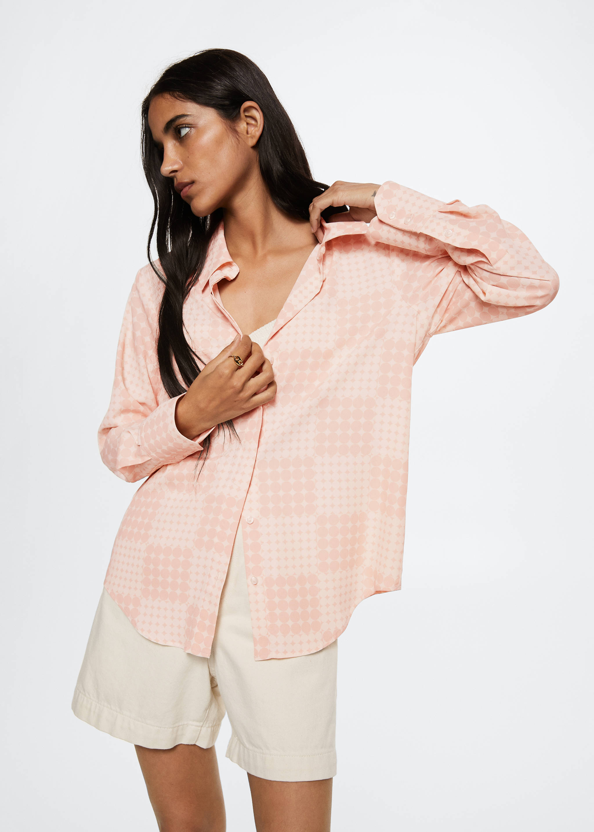Buttoned flowy shirt - Medium plane