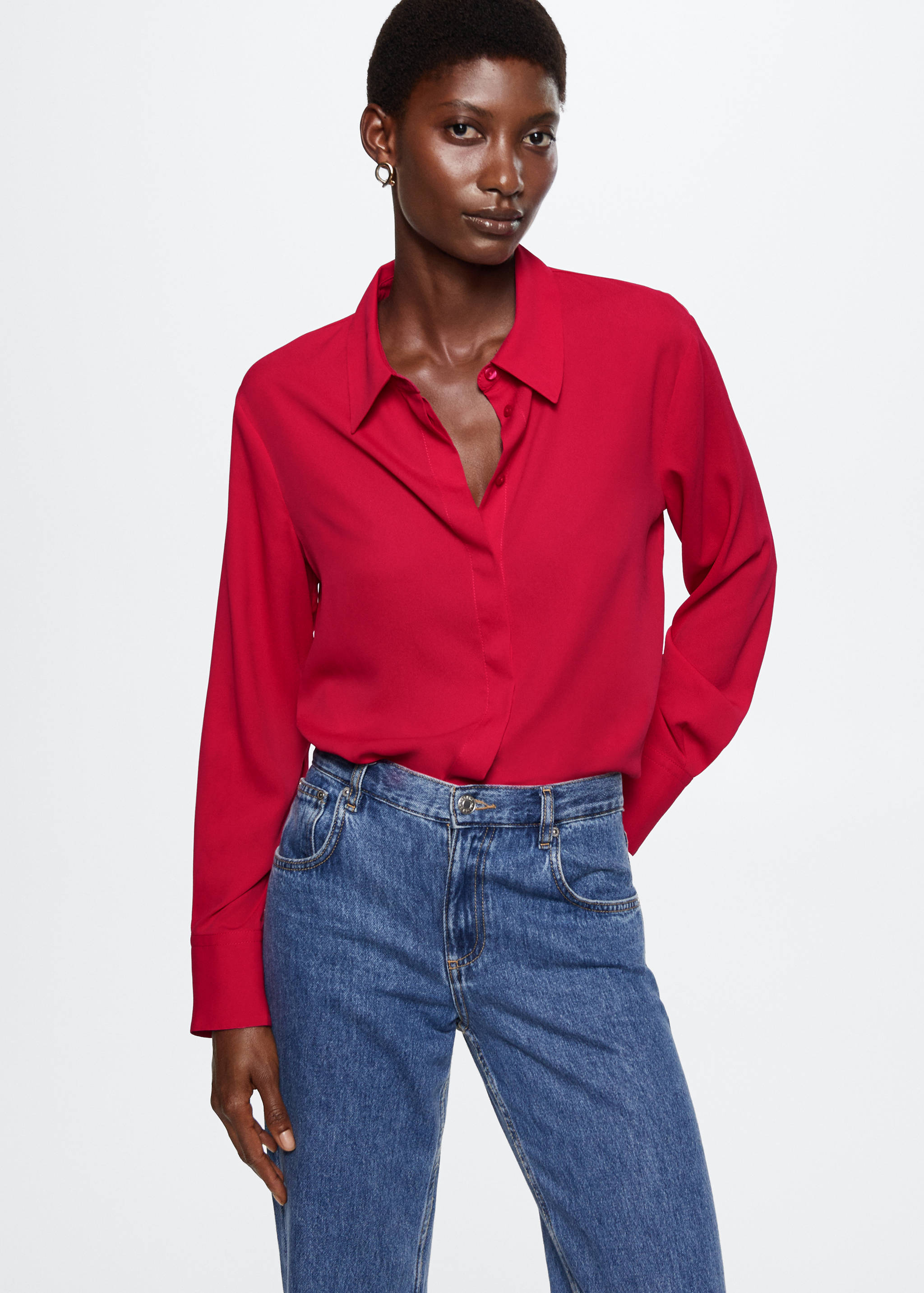 Buttoned flowy shirt - Medium plane