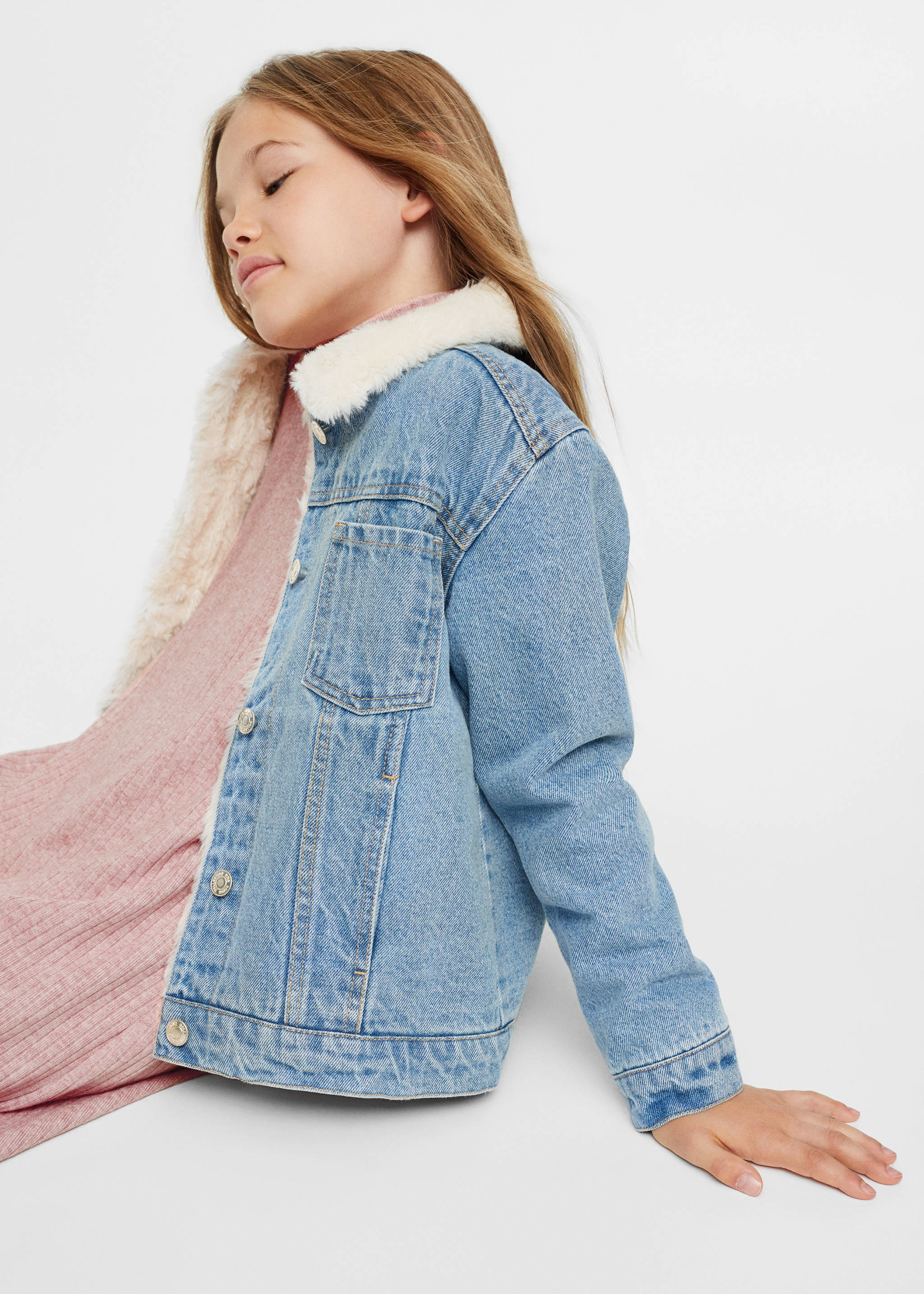 Blouson doublé imitation mouton - Plan moyen