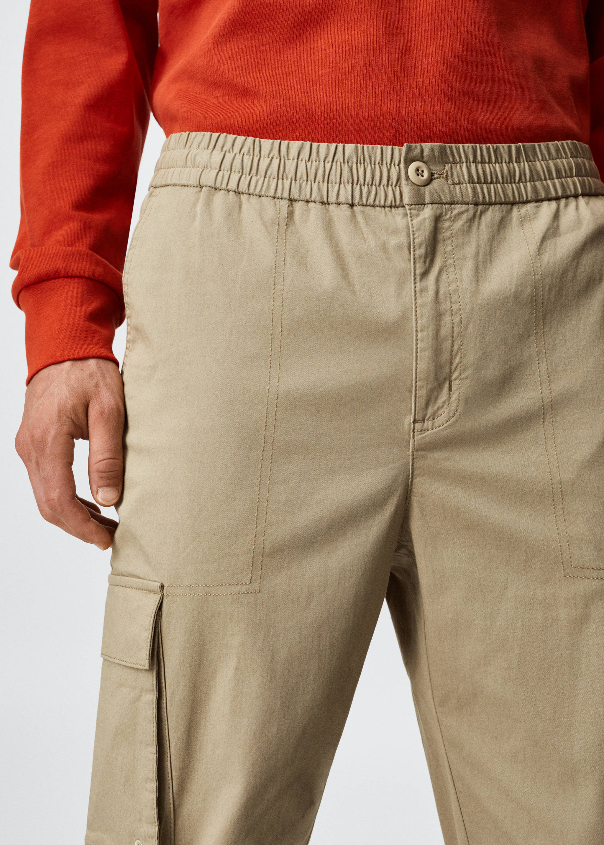 Cotton cargo trousers - Details of the article 1