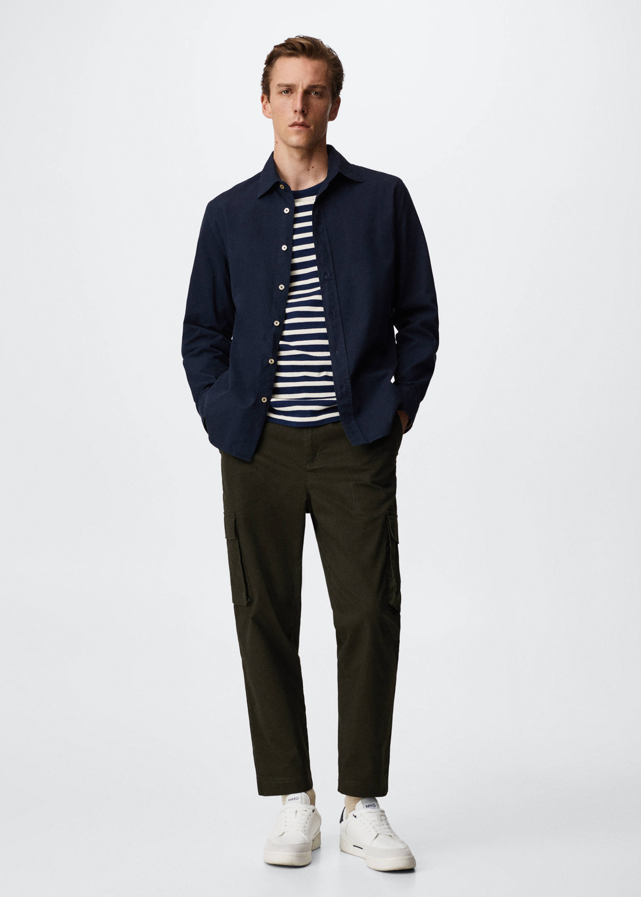 Cotton cargo trousers - General plane