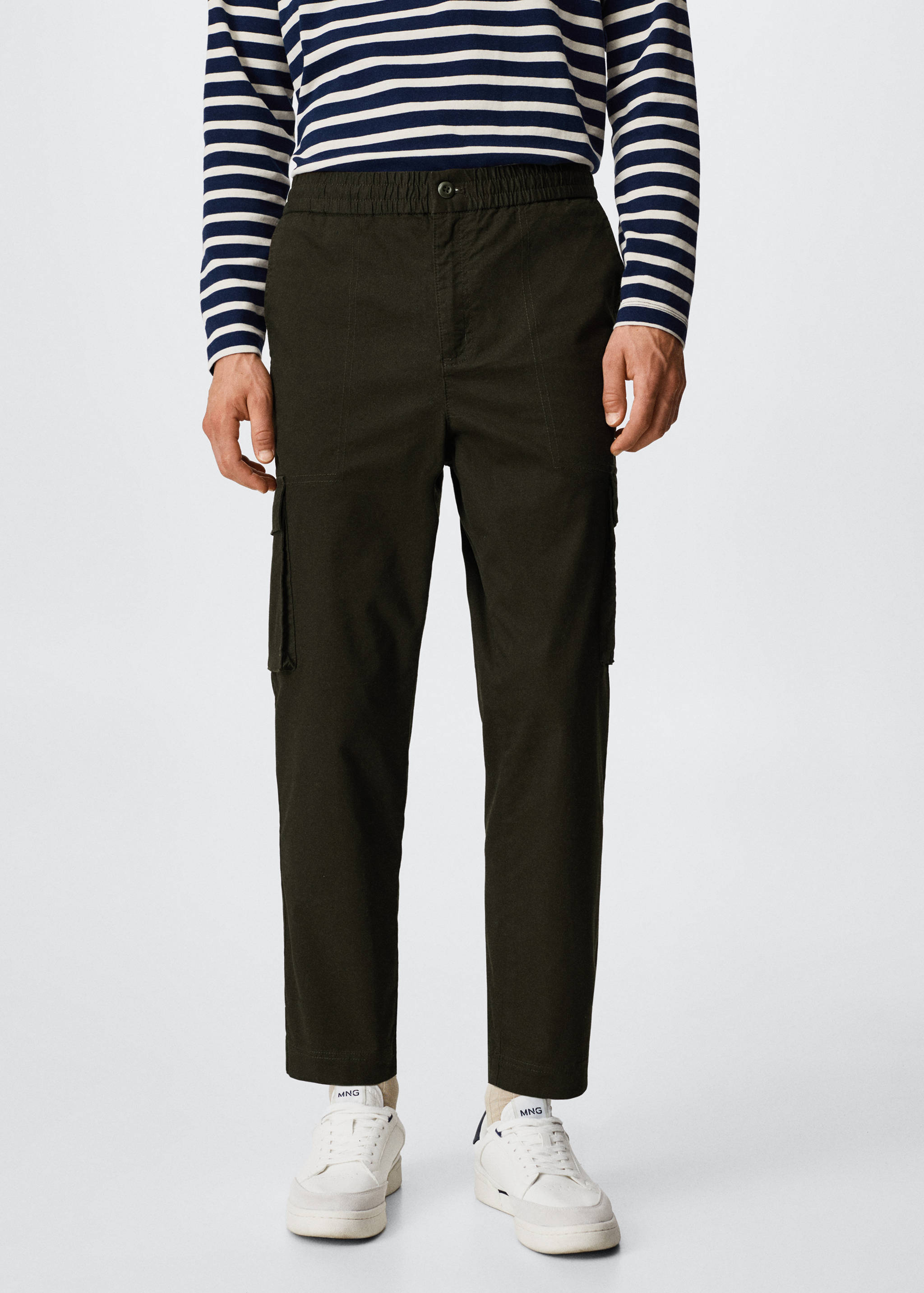 Cotton cargo trousers - Medium plane