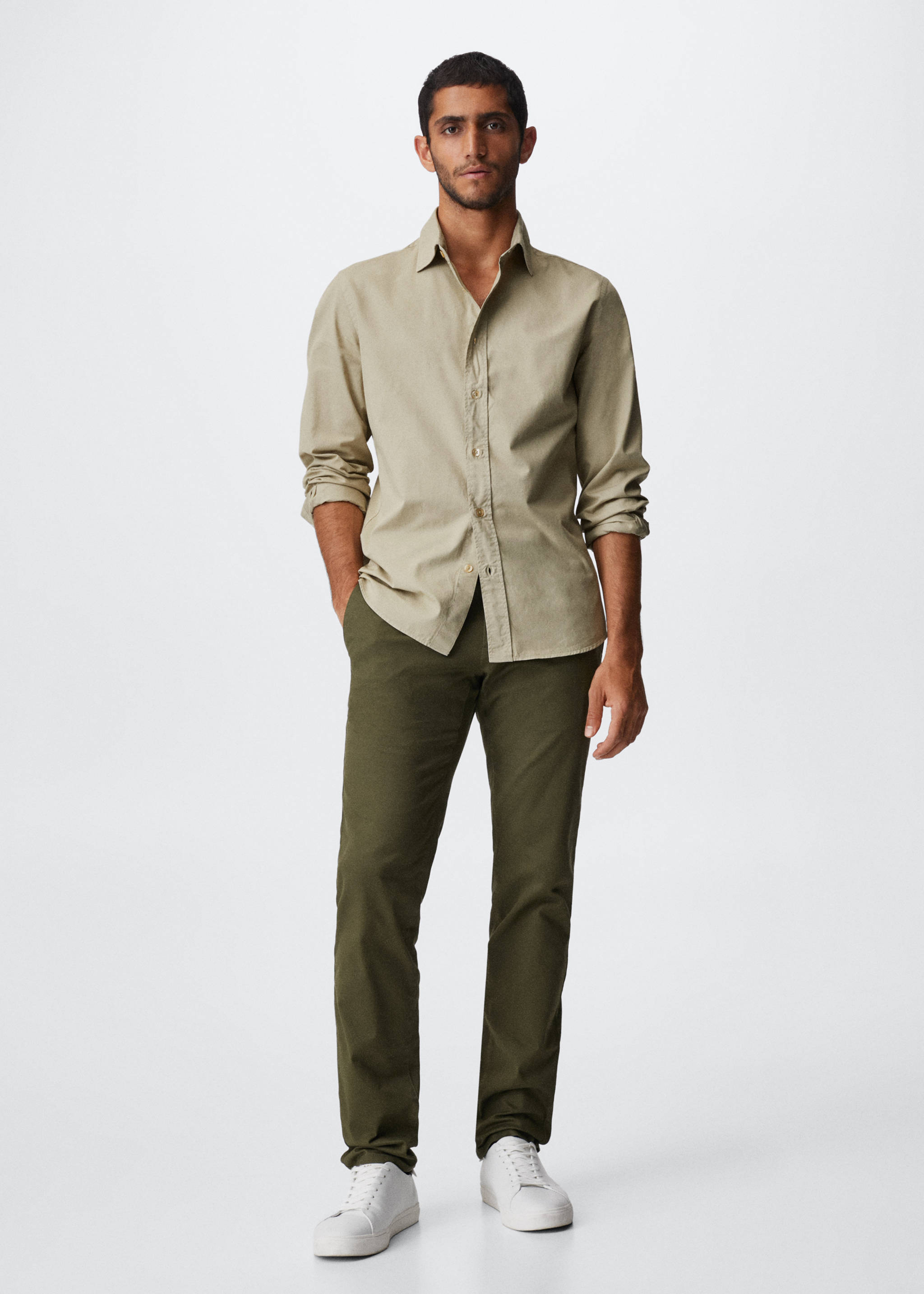 Slim Fit-Hemd aus Baumwolle - Allgemeine Ansicht