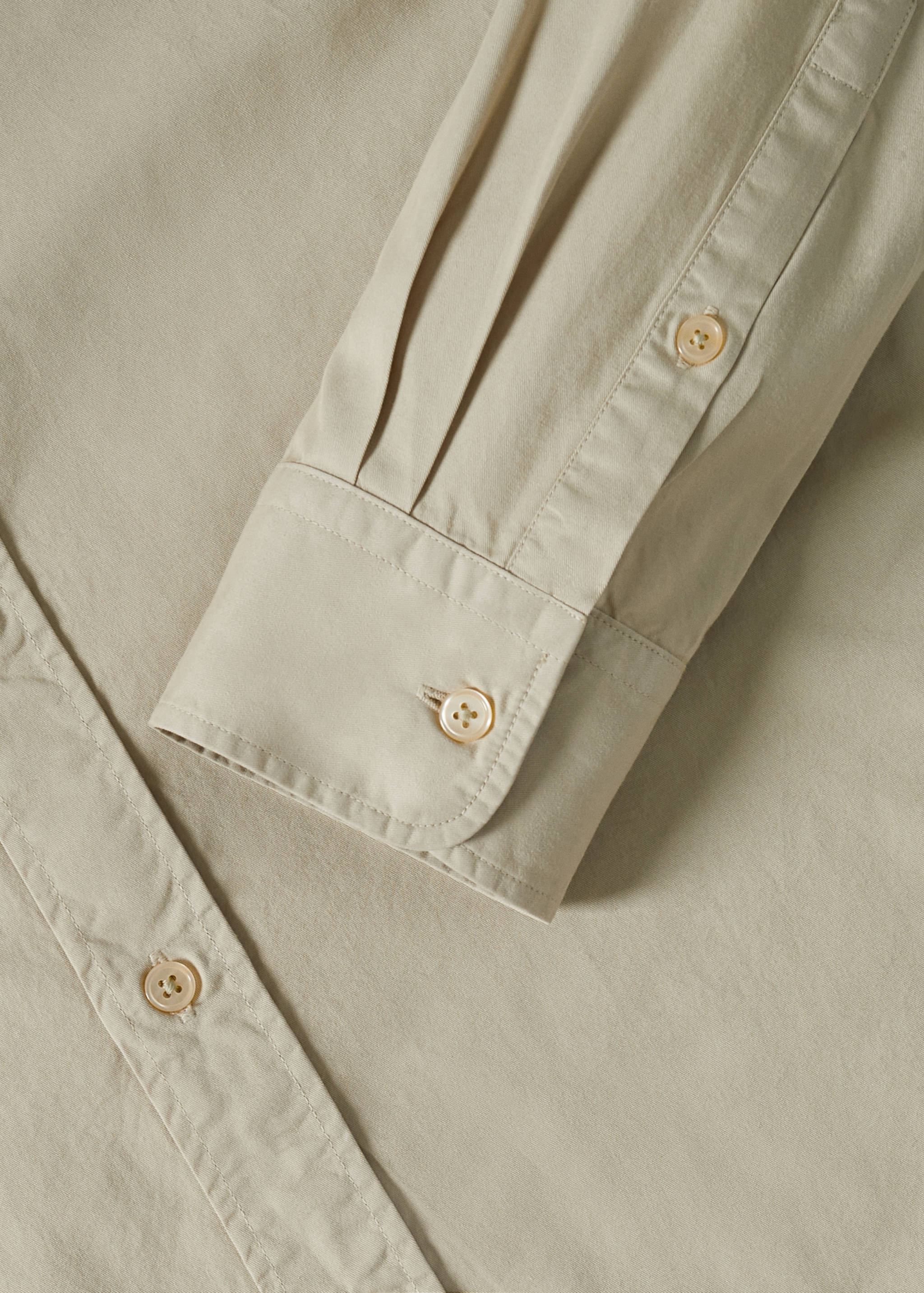 Slim Fit-Hemd aus Baumwolle - Detailansicht des Ärmelabschlusses