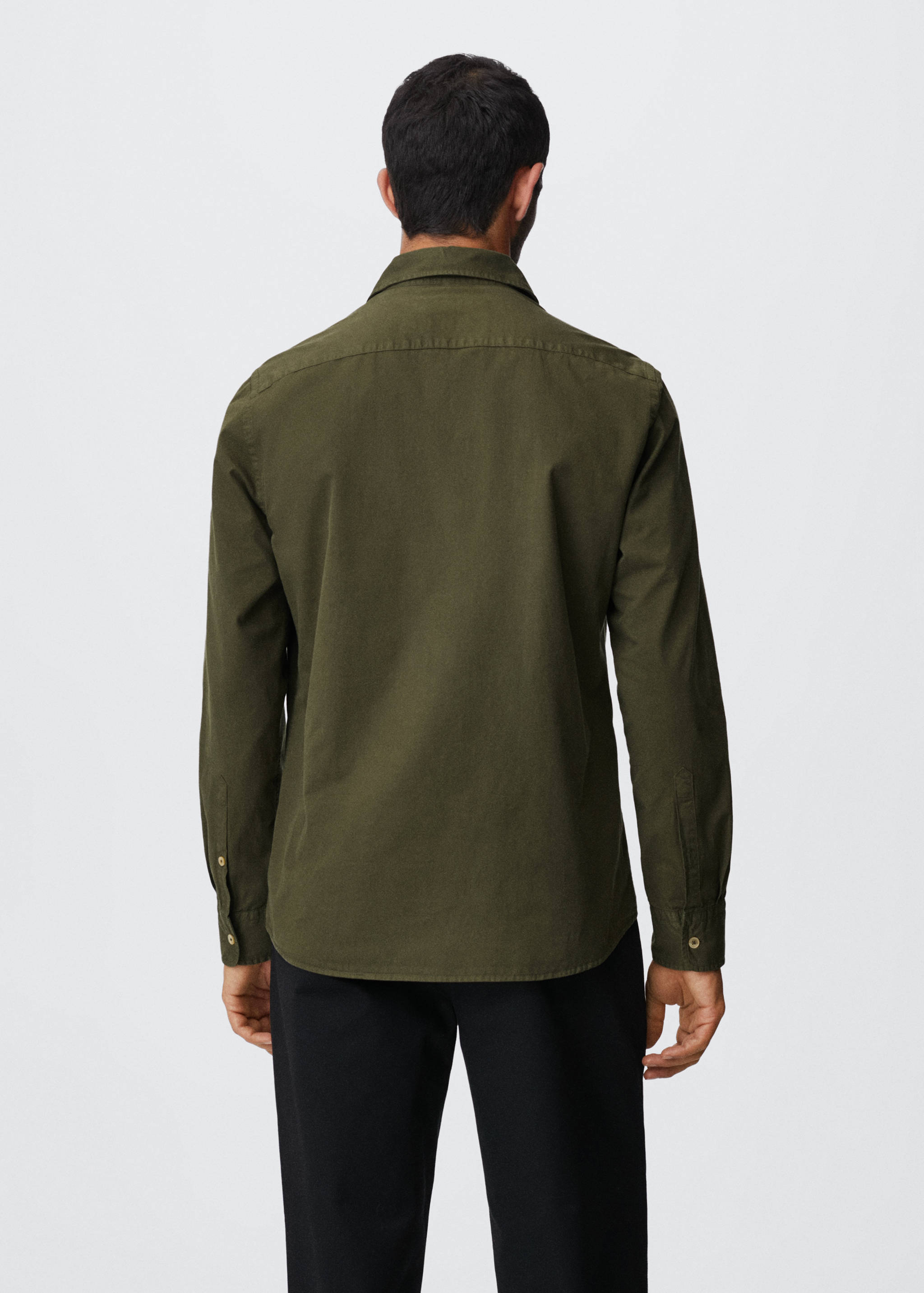 Slim Fit-Hemd aus Baumwolle - Rückseite des Artikels