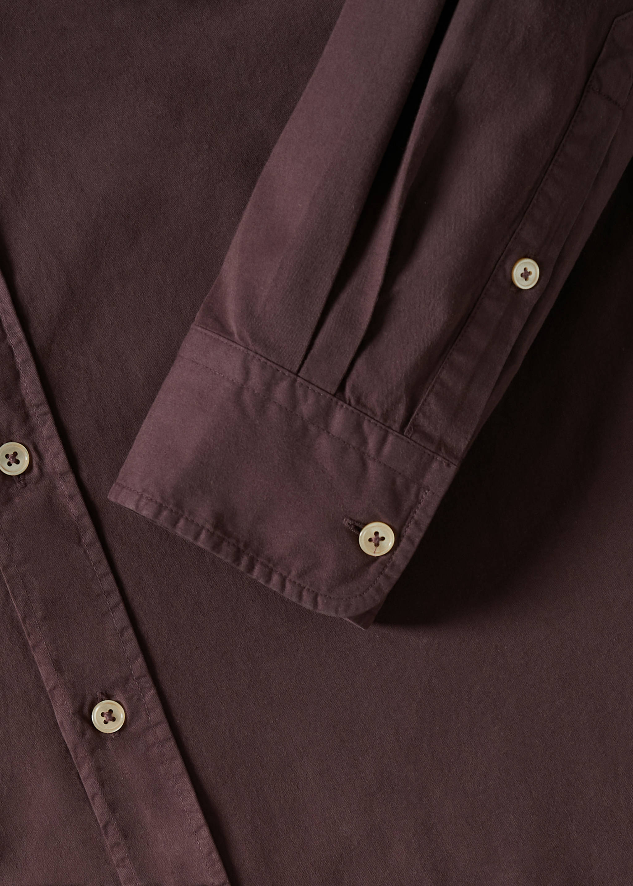 Slim Fit-Hemd aus Baumwolle - Detailansicht des Ärmelabschlusses