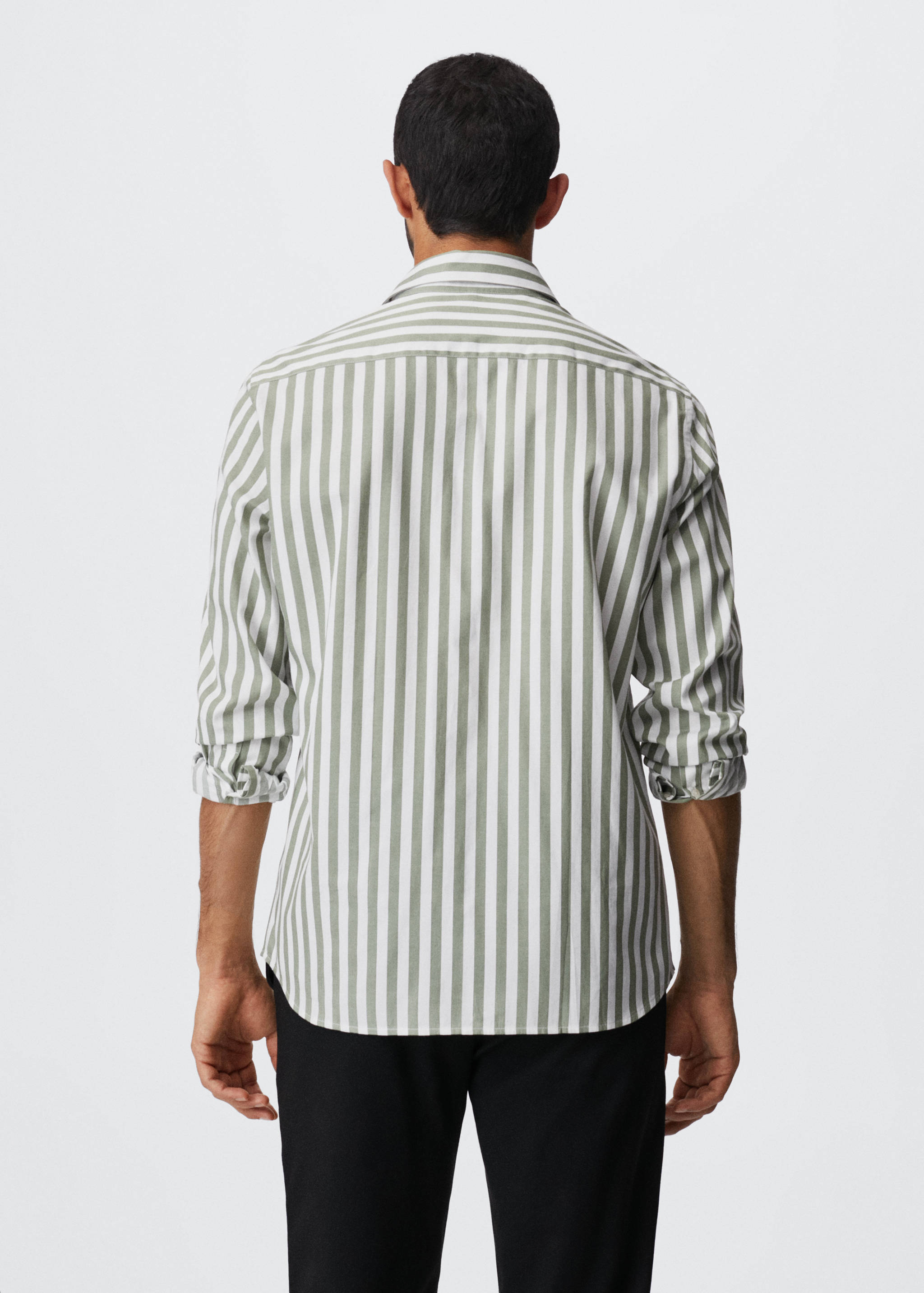 Camisa vestir algodón rayas - Reverso del artículo