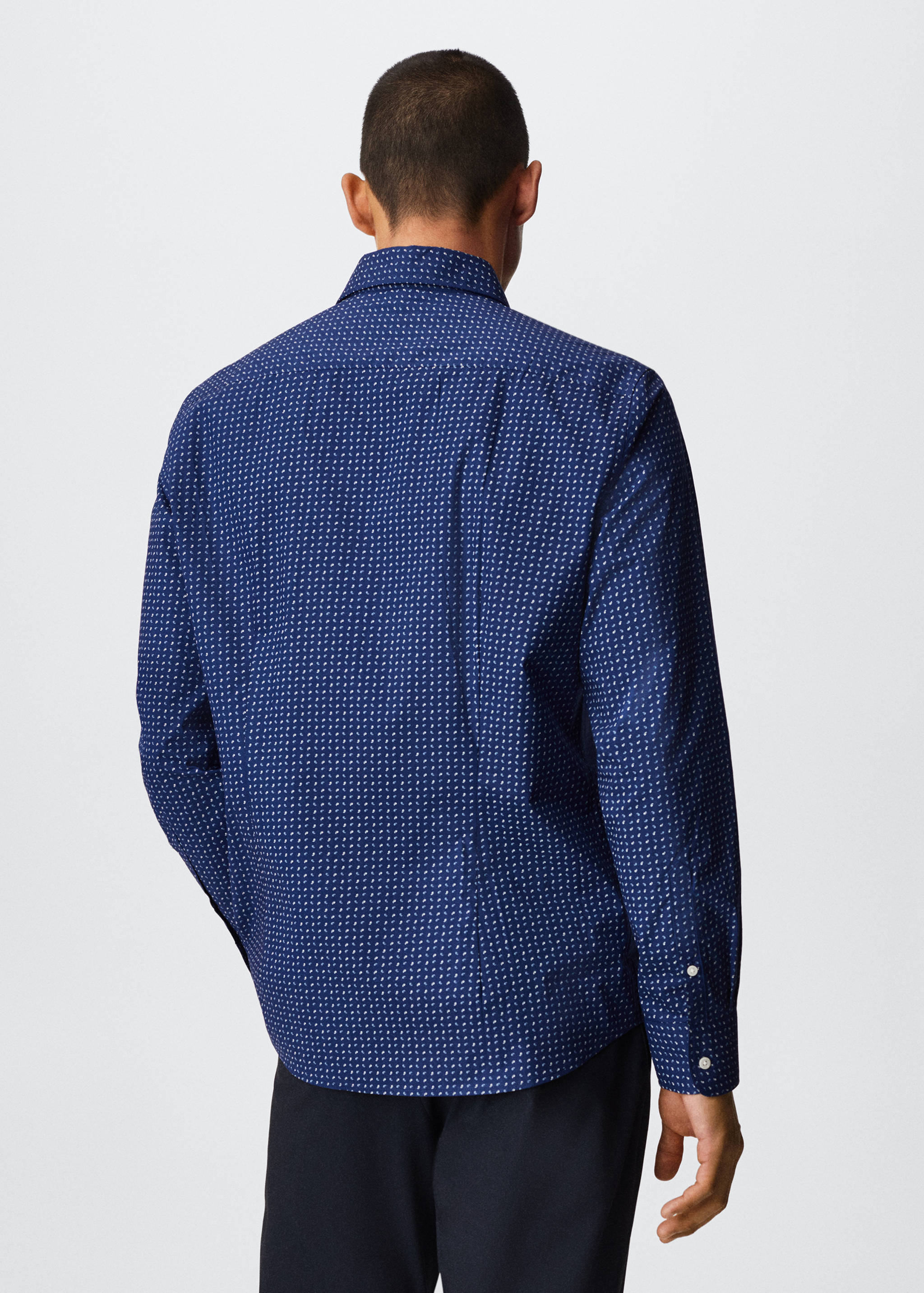 Slim-fit printed cotton shirt - Reverse of the article