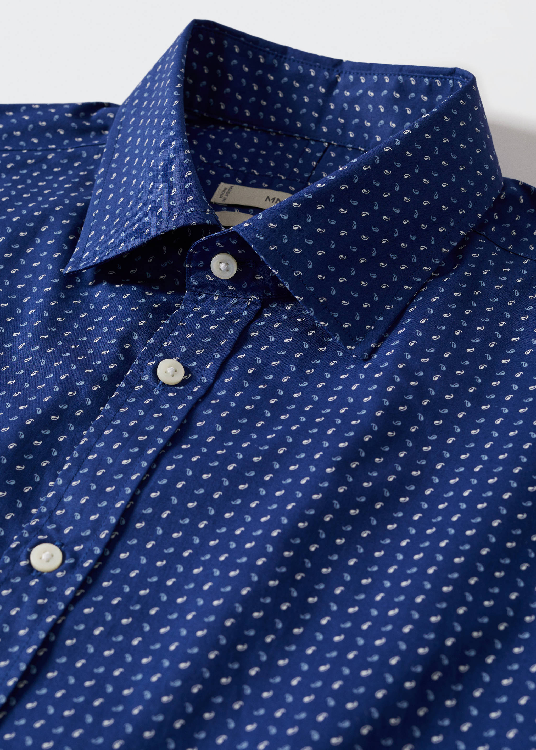 Slim-fit printed cotton shirt - Details of the article 8