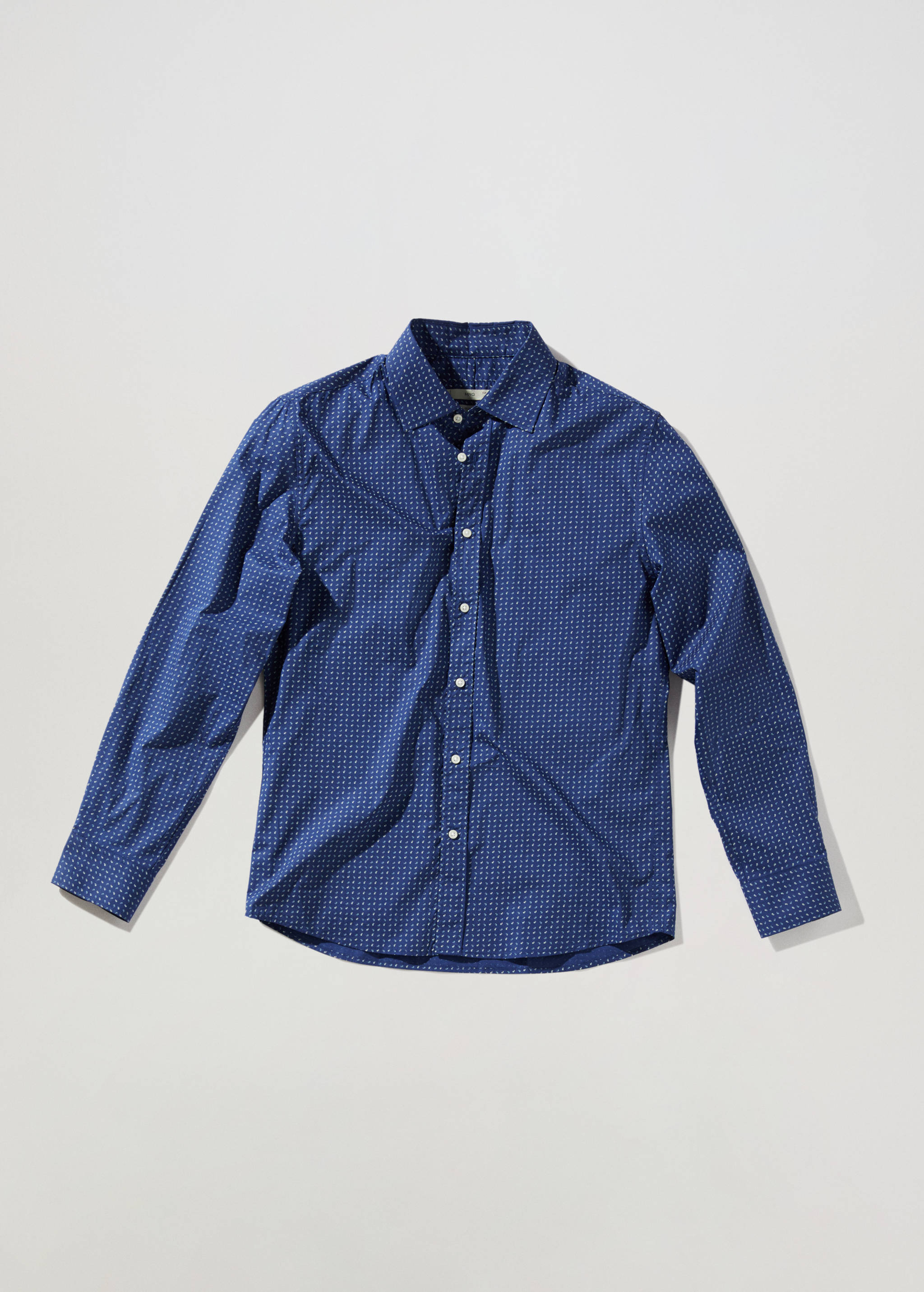 Slim-fit printed cotton shirt - Article without model