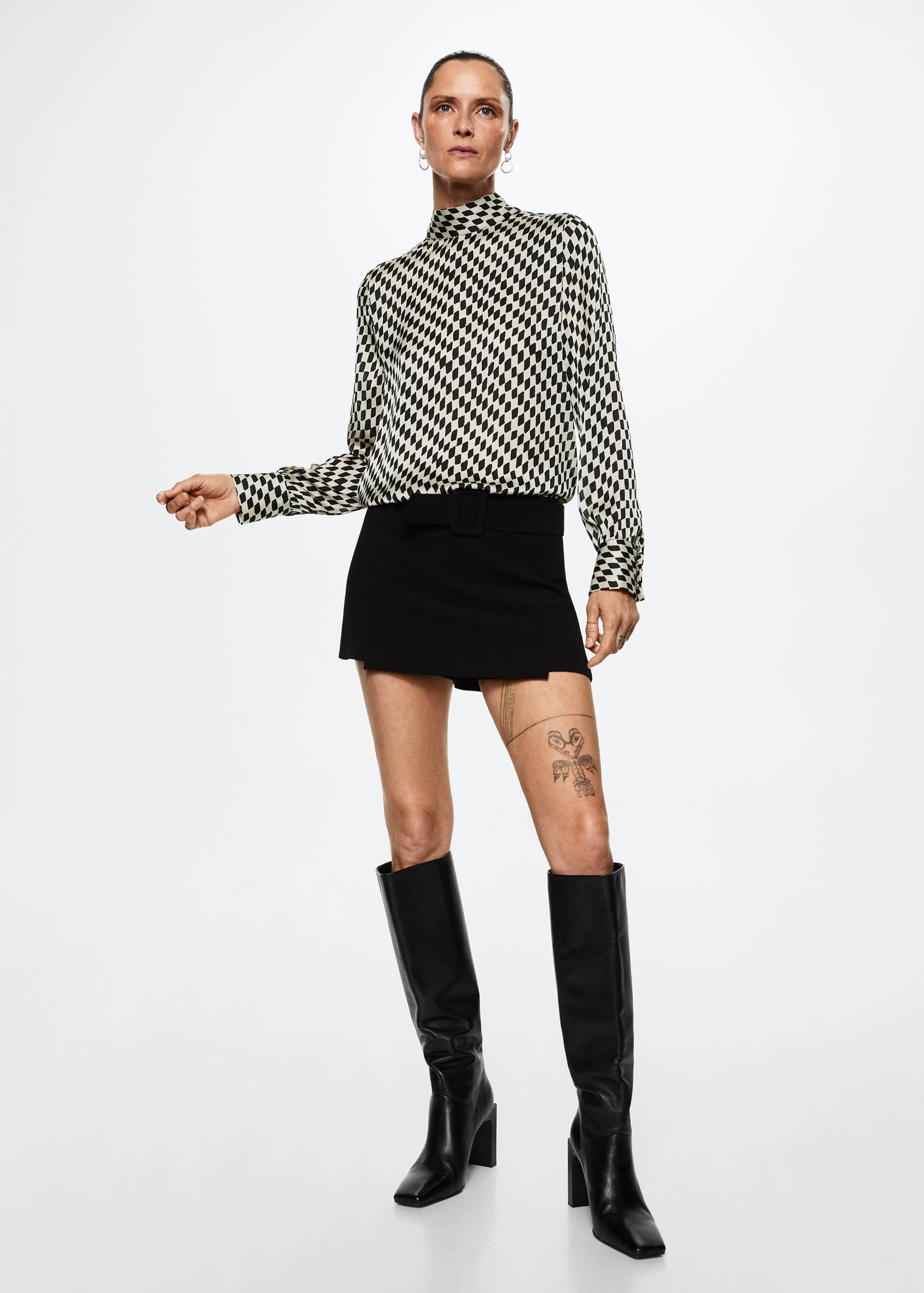 Bow check shirt - Details of the article 5