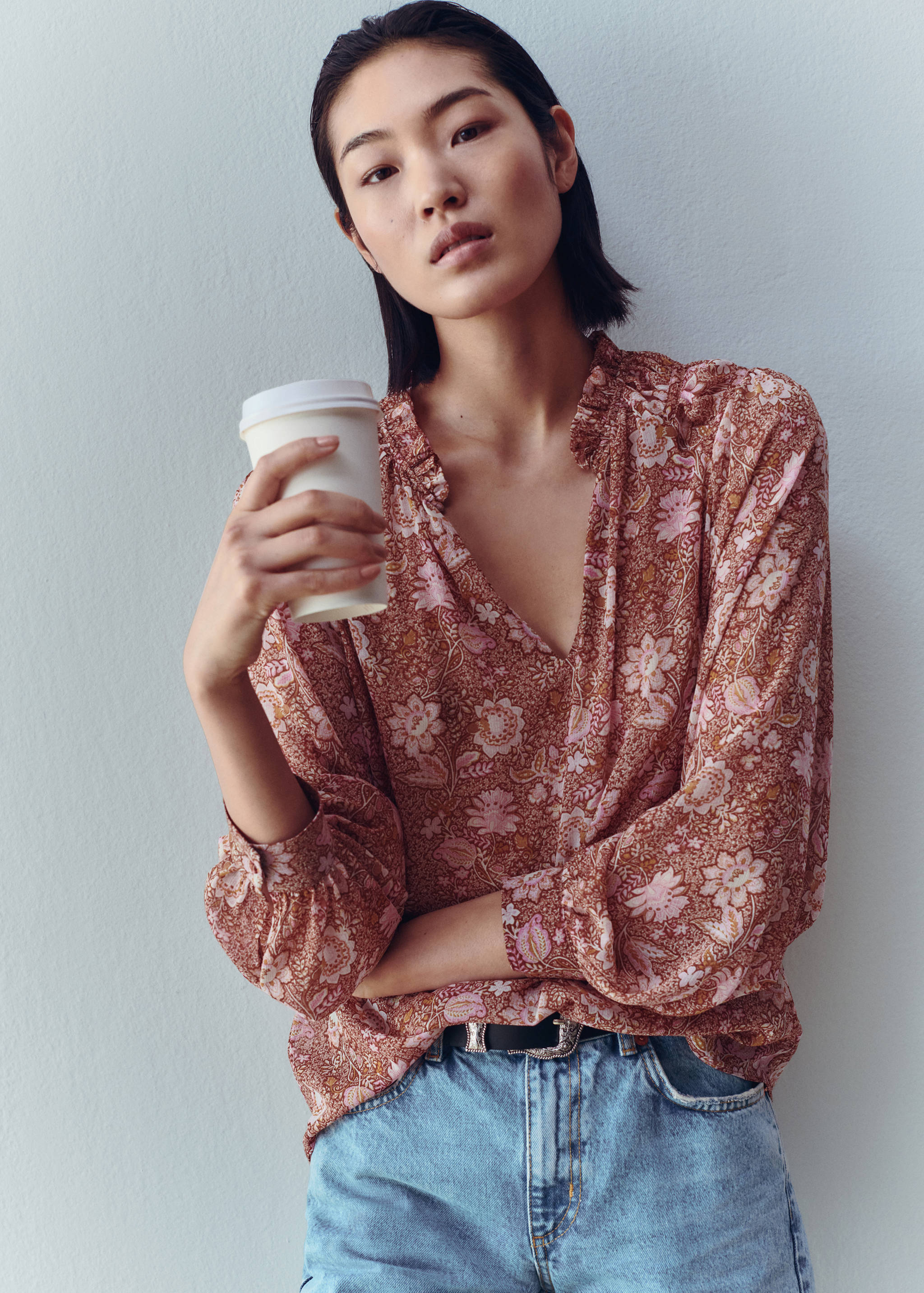 Floral print blouse - Details of the article 6