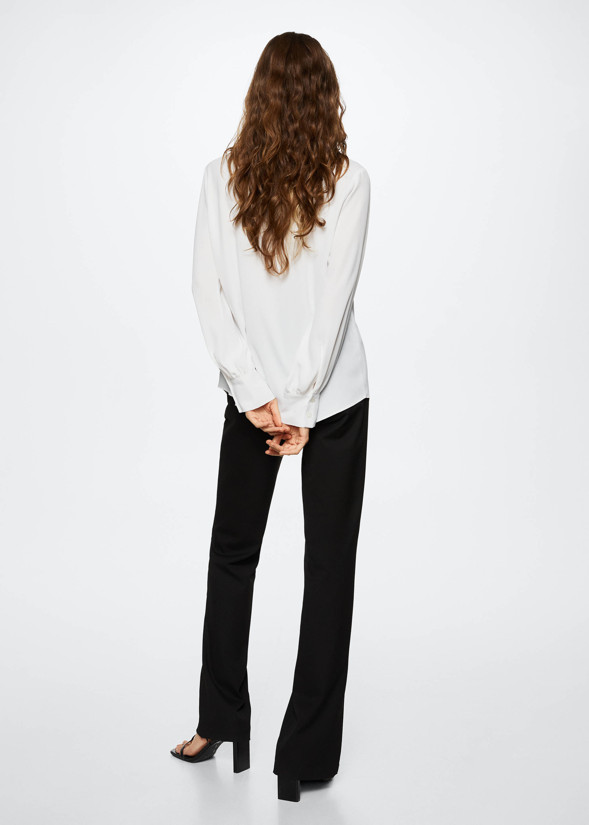 Splývavá blůza s vázačkou - Zadní strana zboží