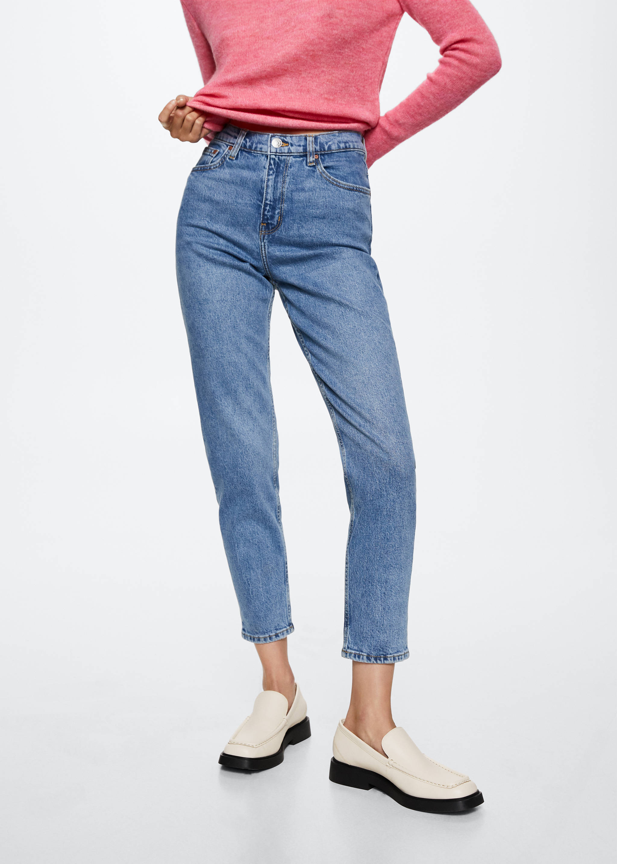Mom comfort high-rise jeans - Medium plane