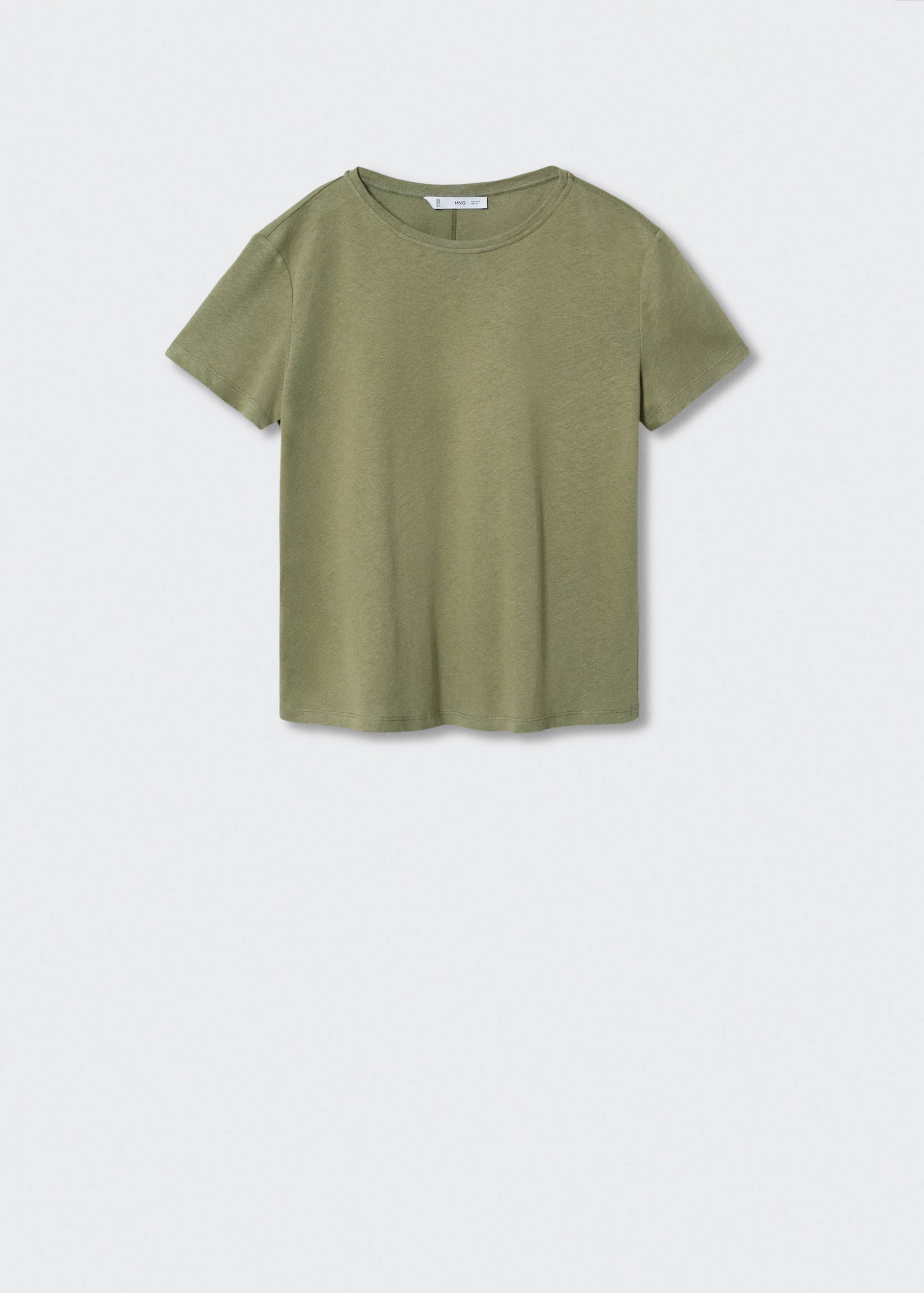 Cotton linen-blend T-shirt - Article without model
