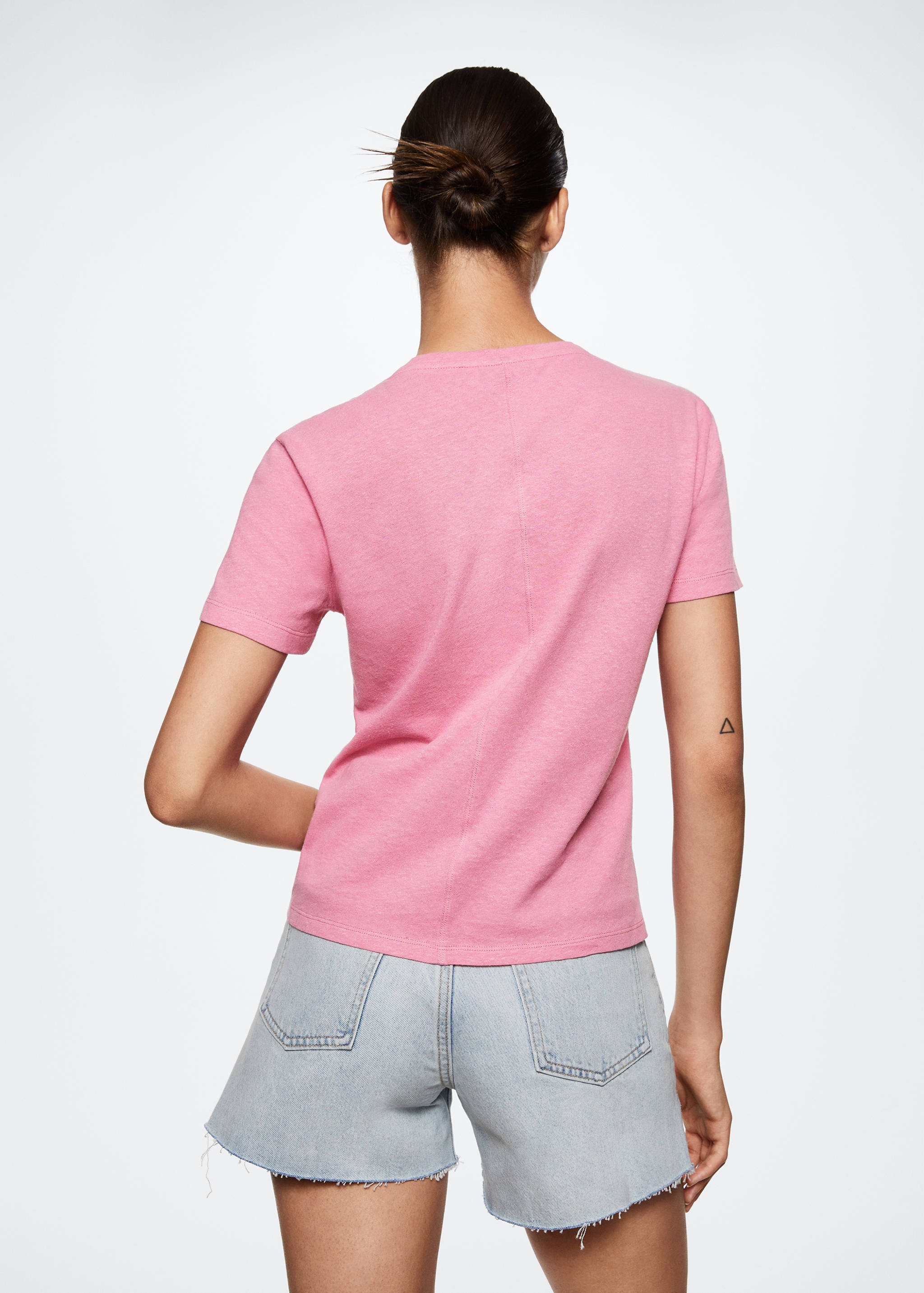 Cotton linen-blend T-shirt - Reverse of the article