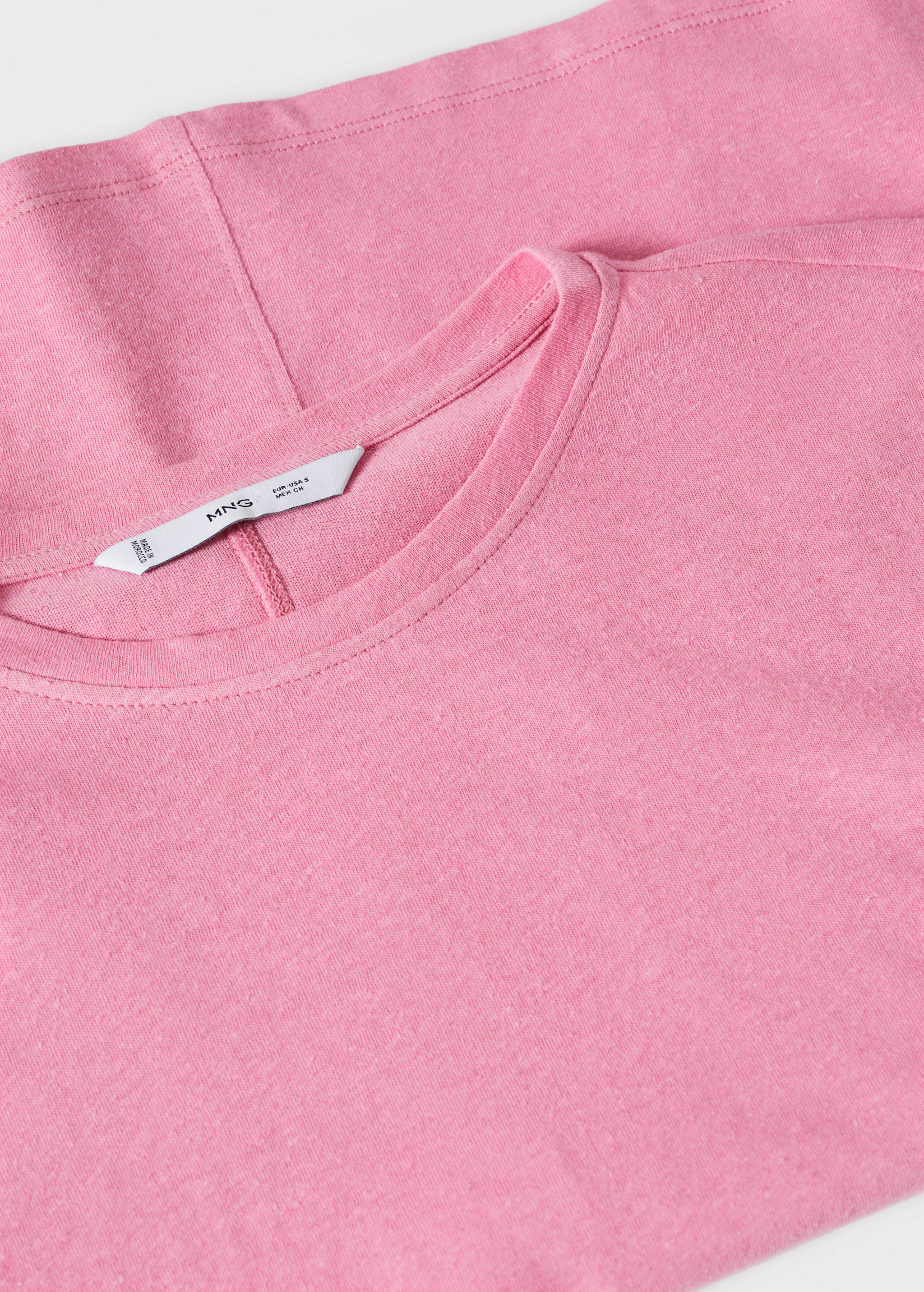 Cotton linen-blend T-shirt - Details of the article 8