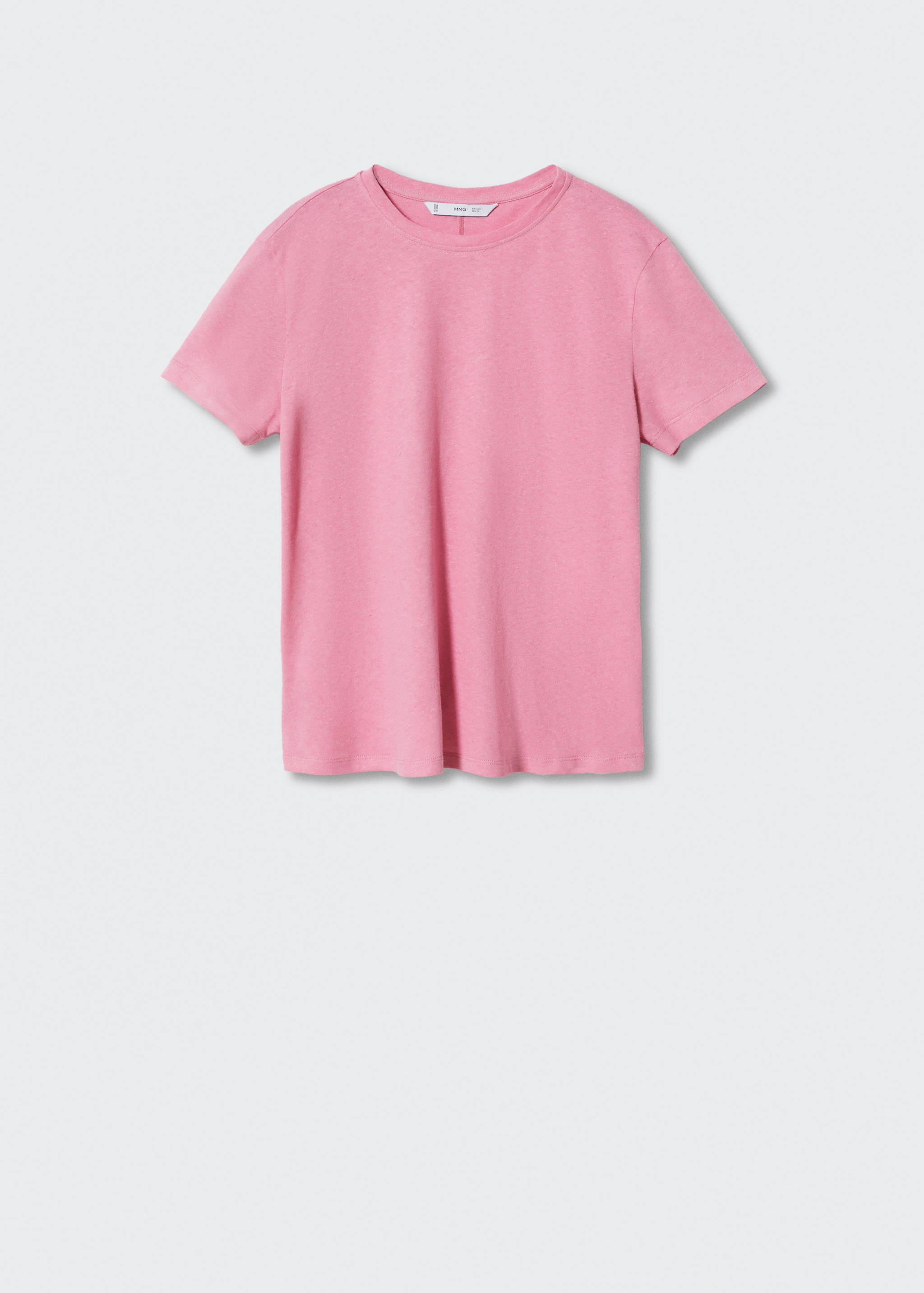 Cotton linen-blend T-shirt - Article without model