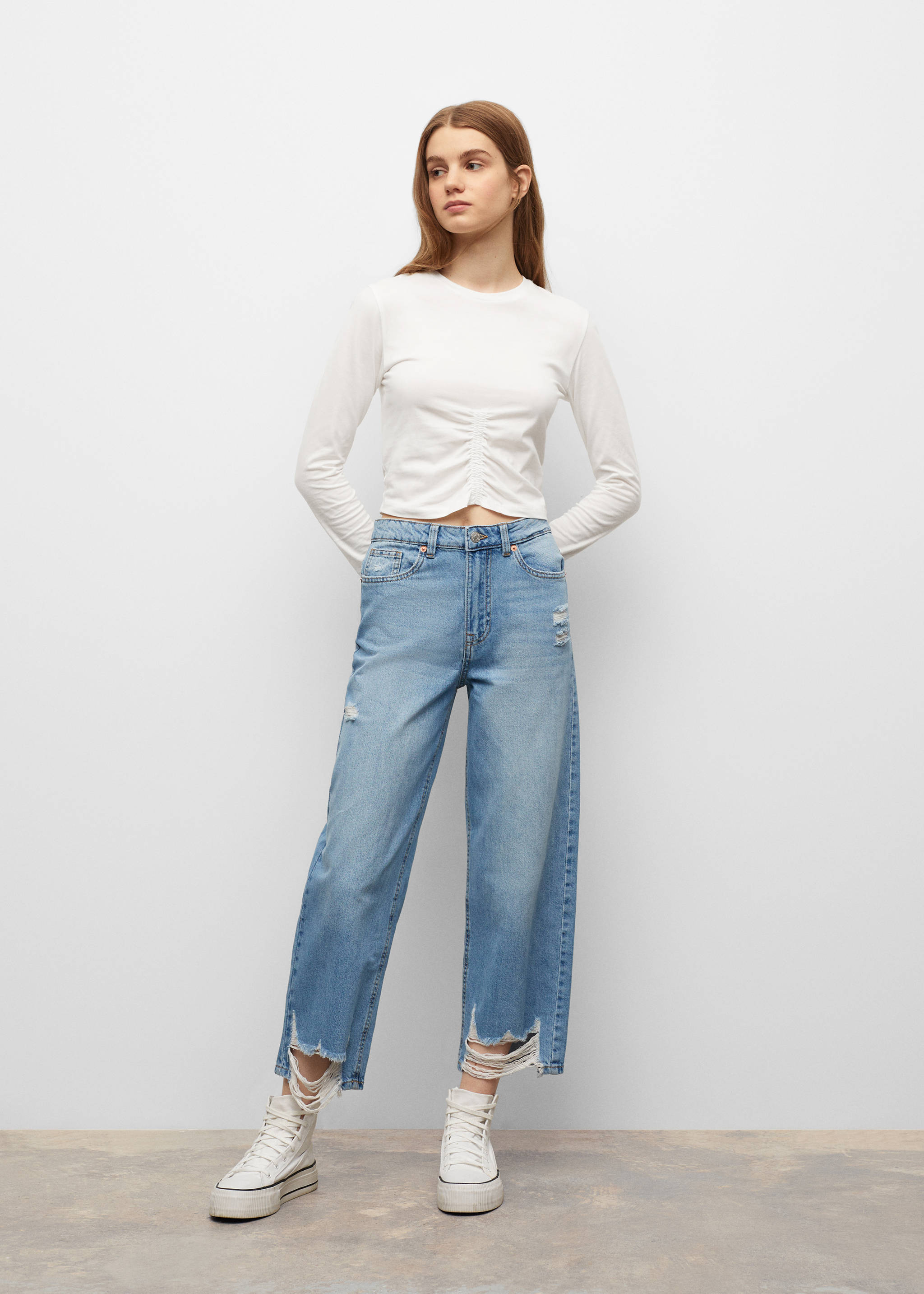 Ruched detail T-shirt - General plane