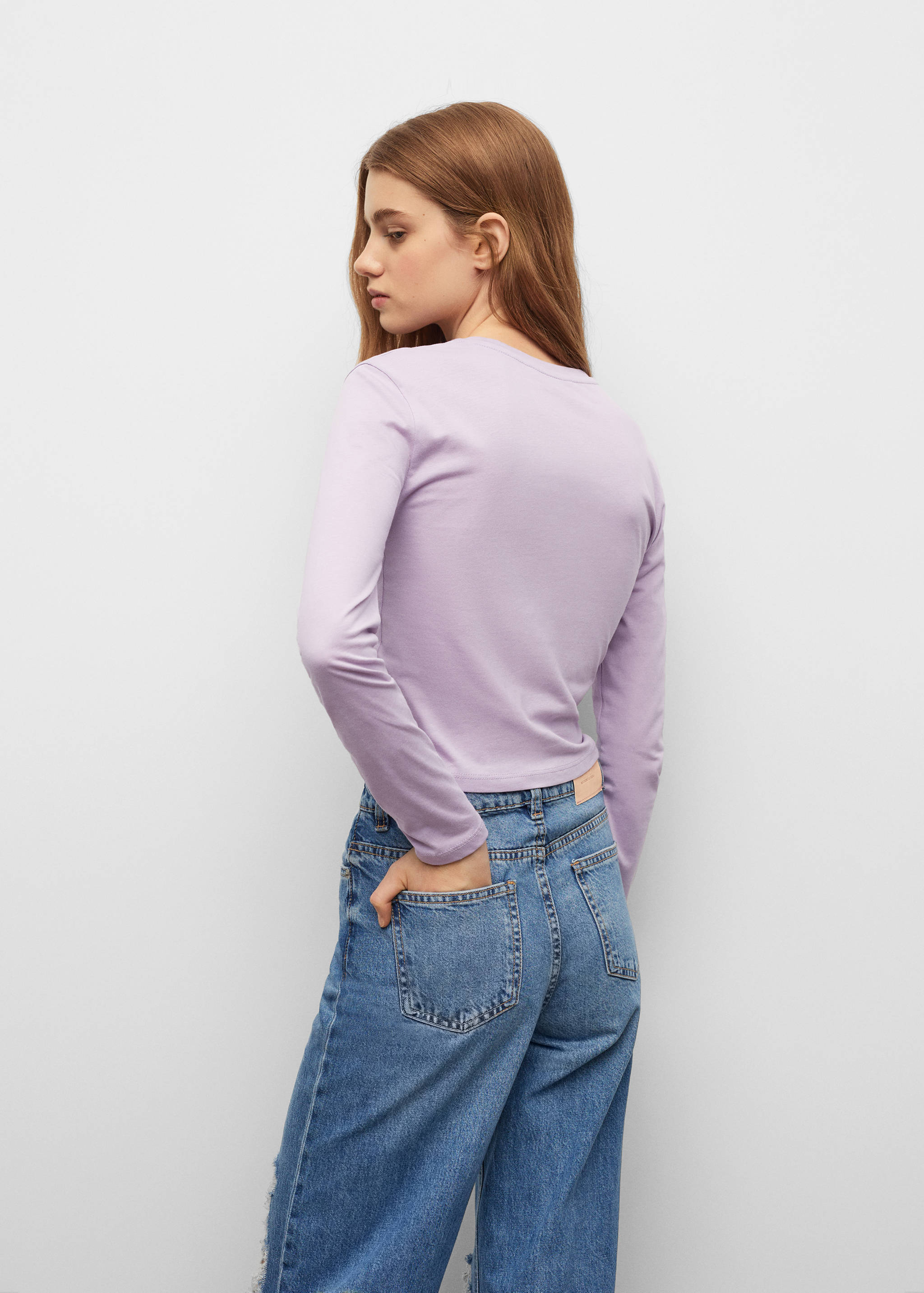 Ruched detail T-shirt - Reverse of the article