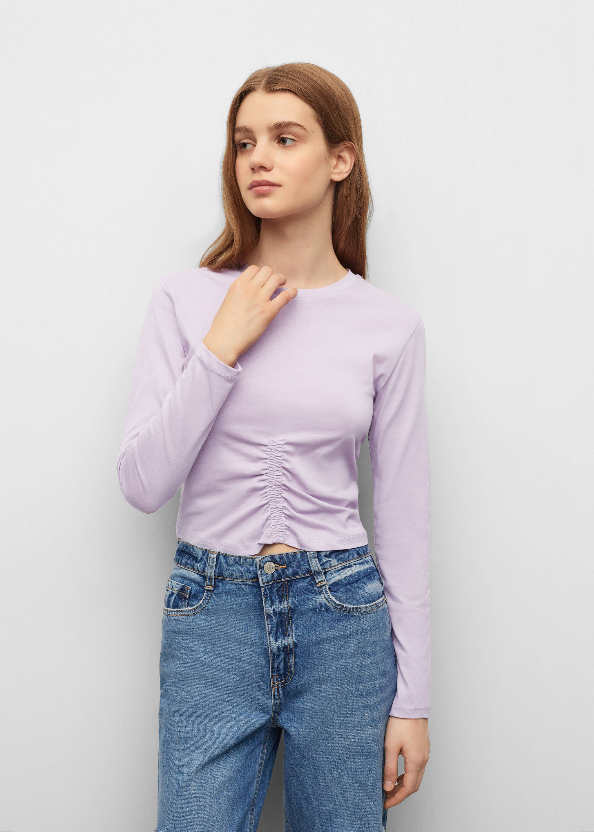 Ruched detail T-shirt - Details of the article 1