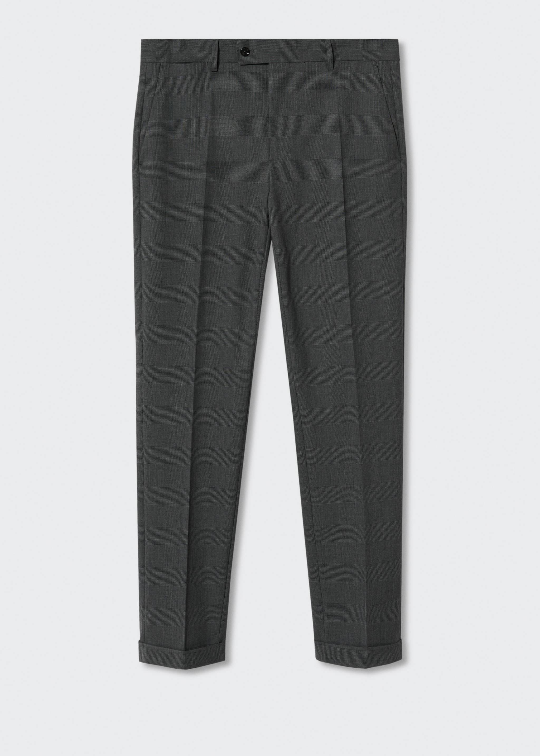 Slim fit check suit trousers - Article without model