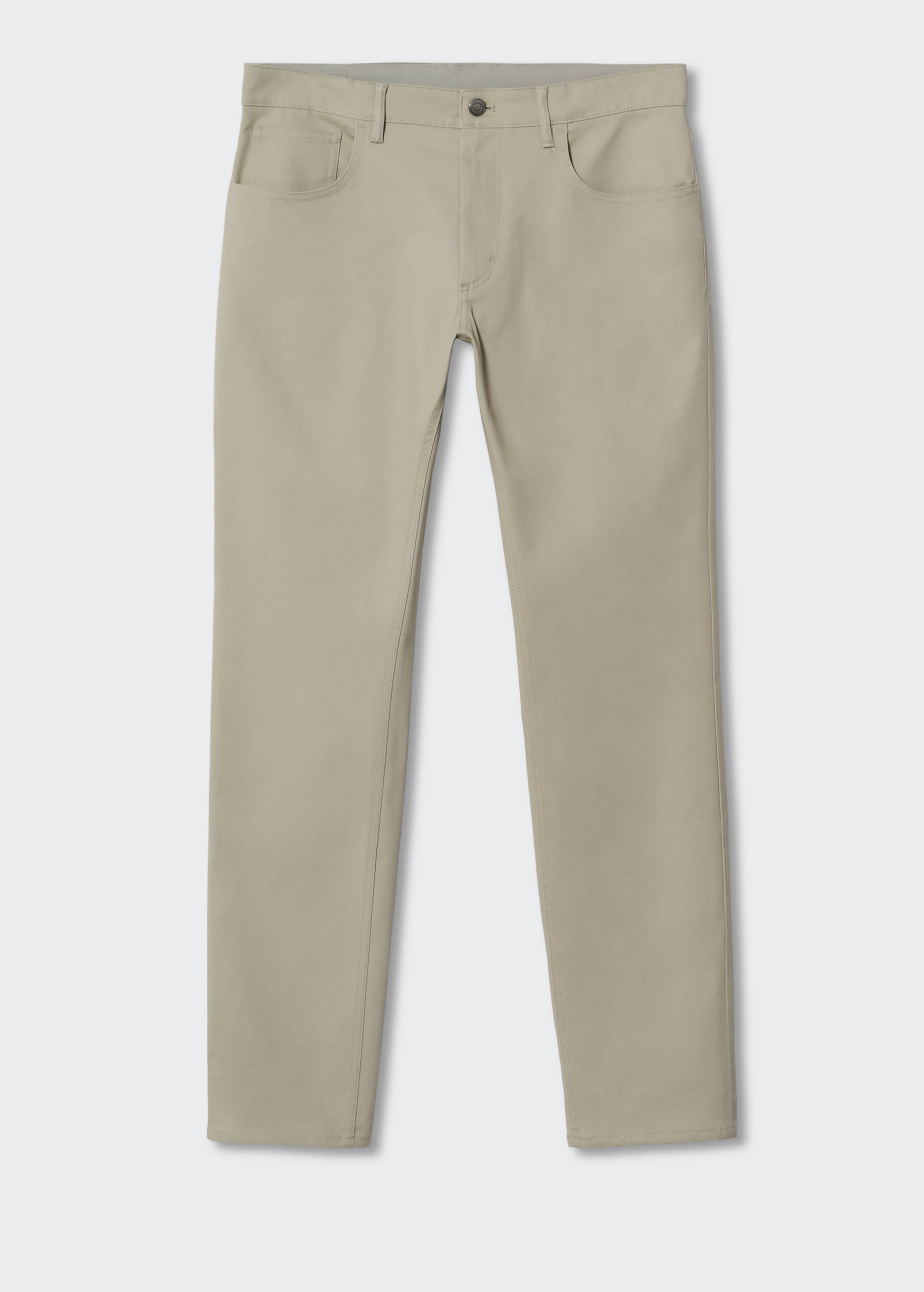Slim fit denim-effect serge trousers - Article without model
