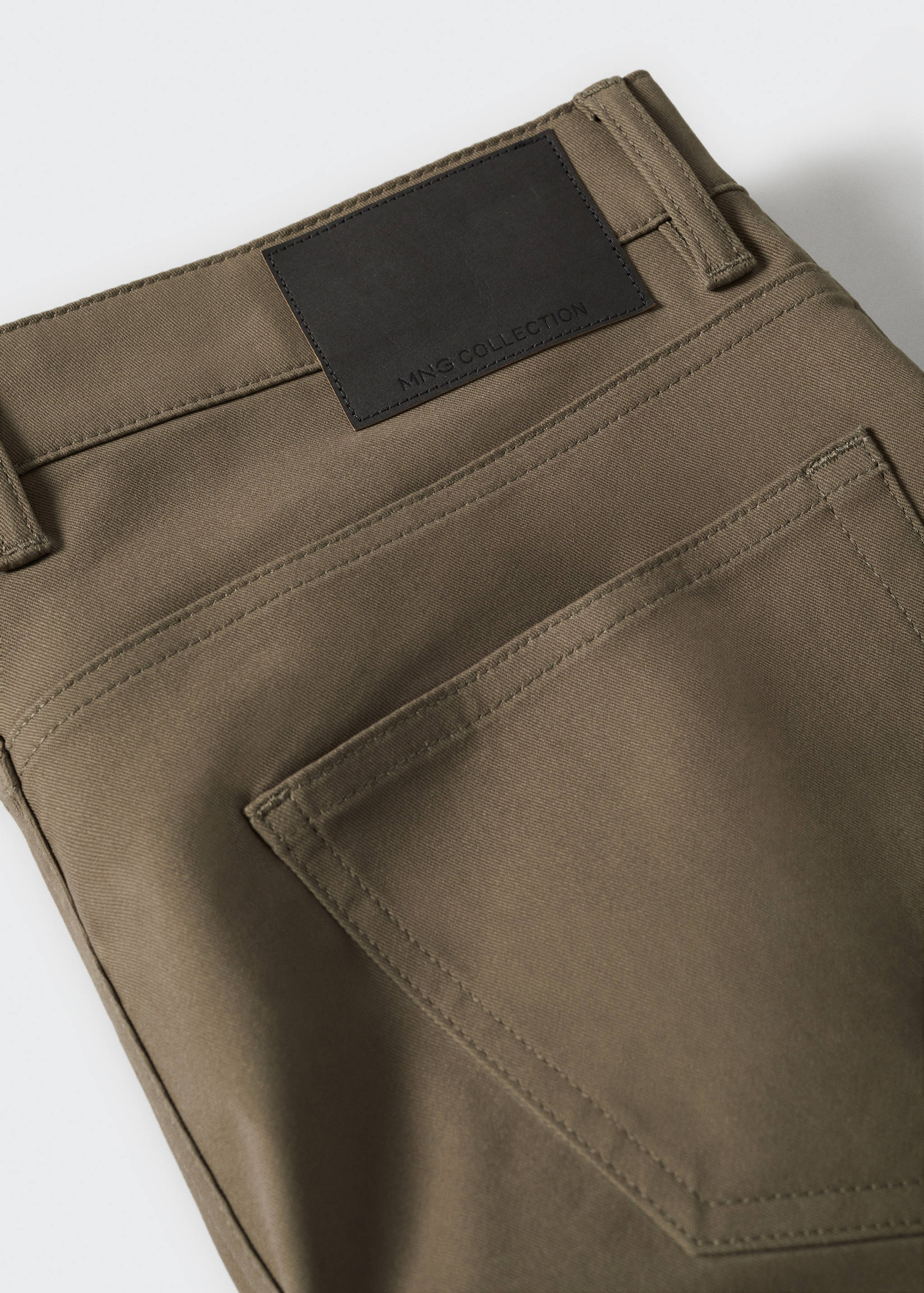 Slim fit denim-effect serge trousers - Details of the article 8