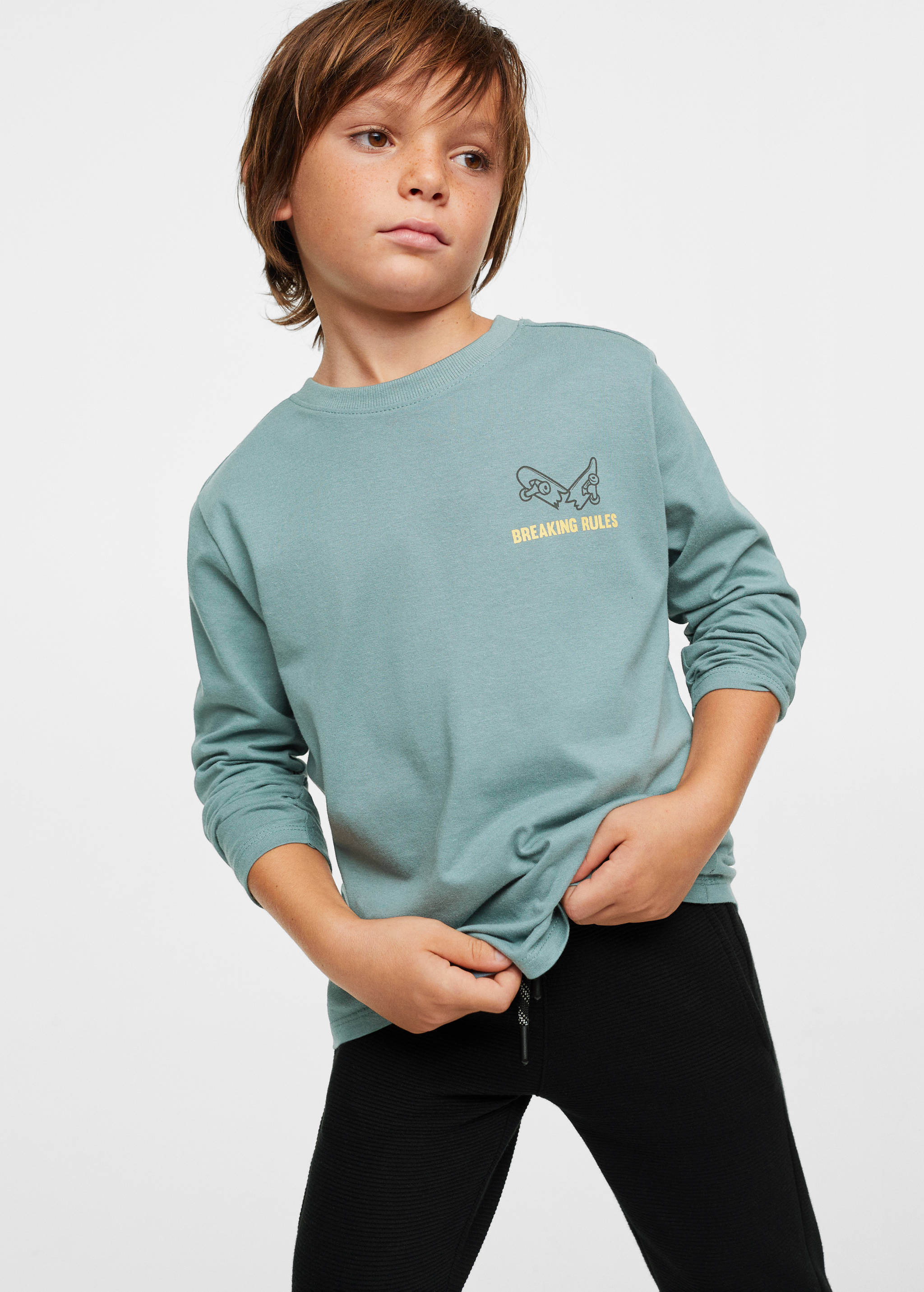 Printed long sleeve t-shirt - Medium plane