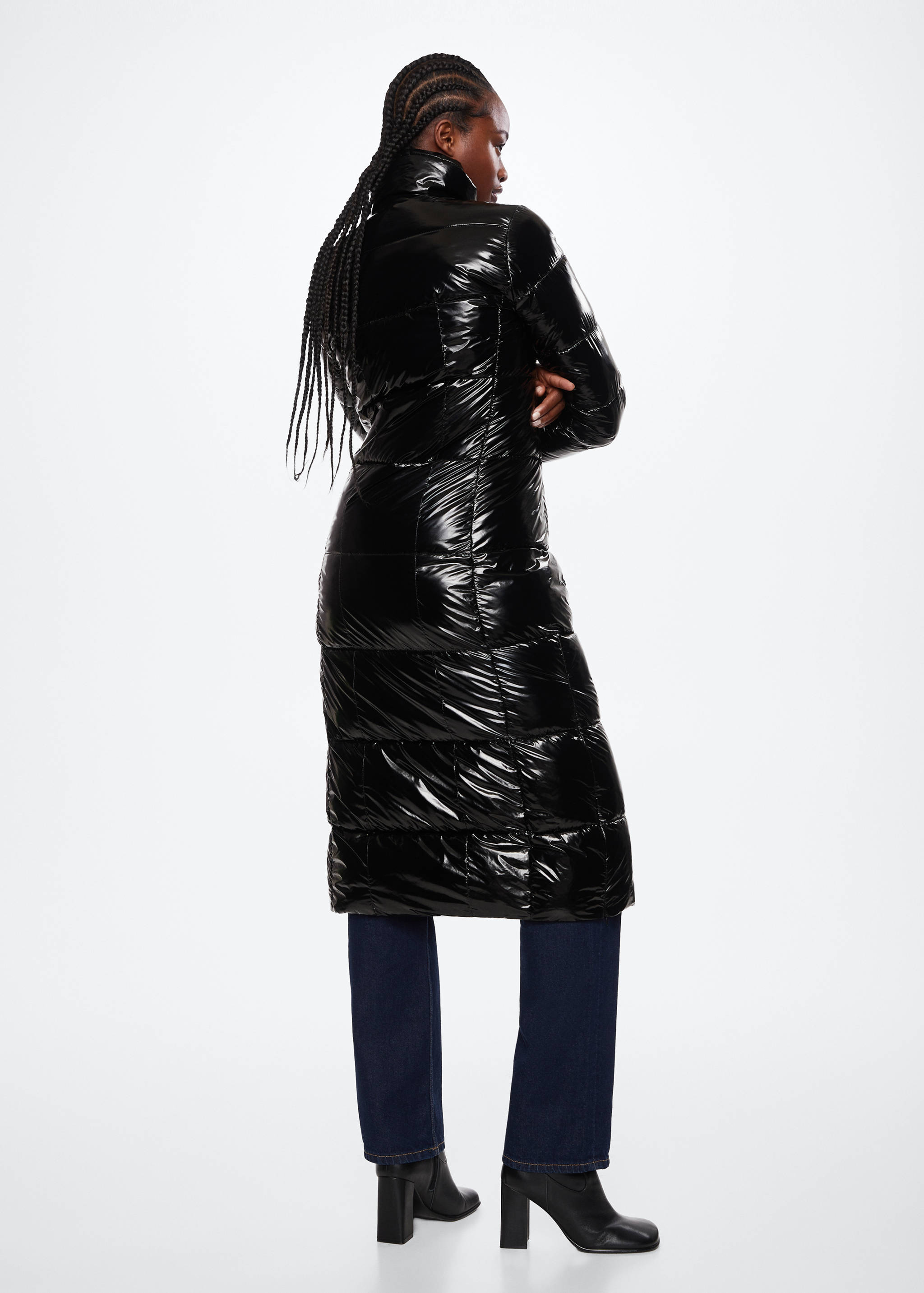 Quilted long coat - Reverse of the article