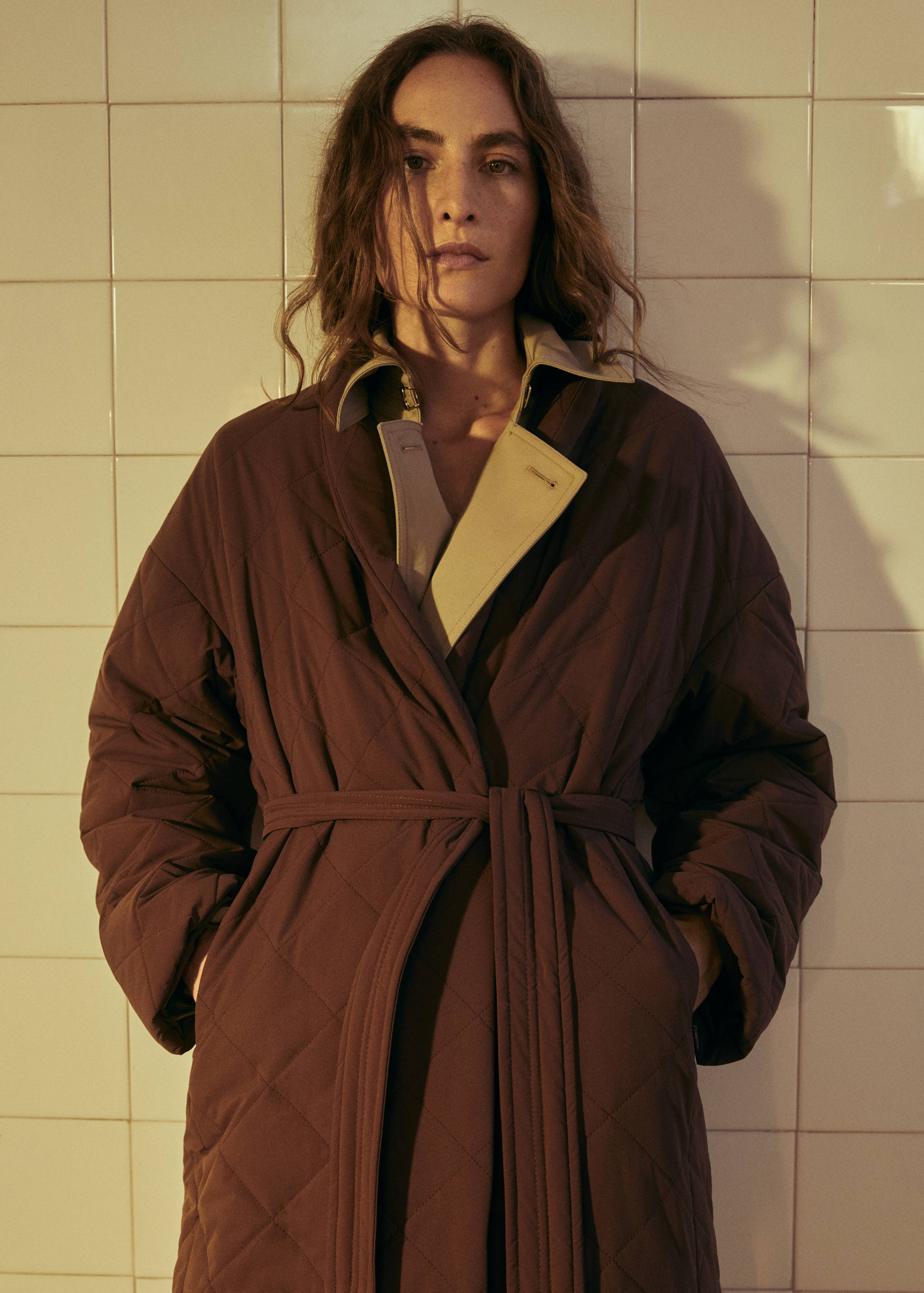Oversize quilted coat - Details of the article 3