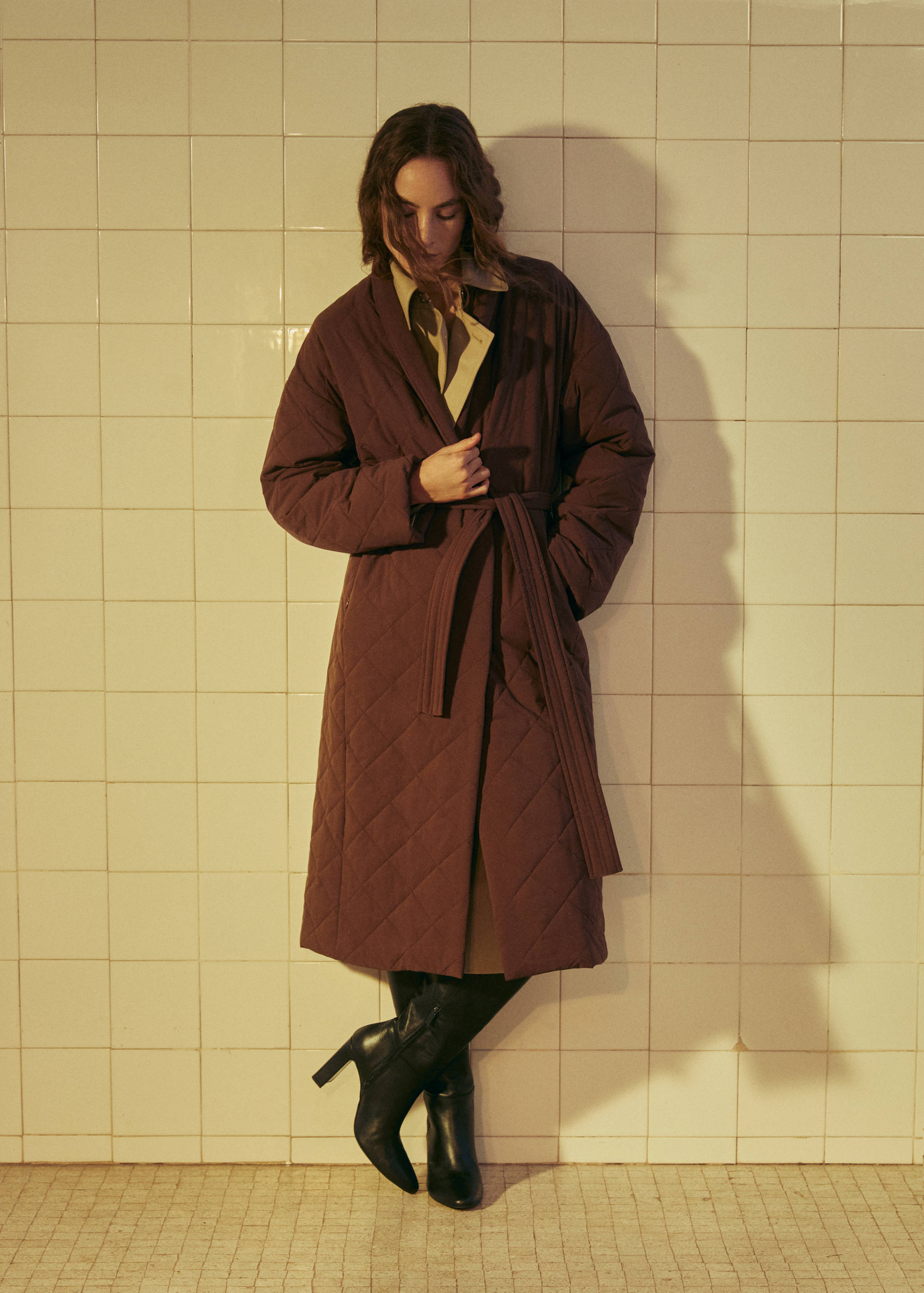 Oversize quilted coat - Details of the article 7