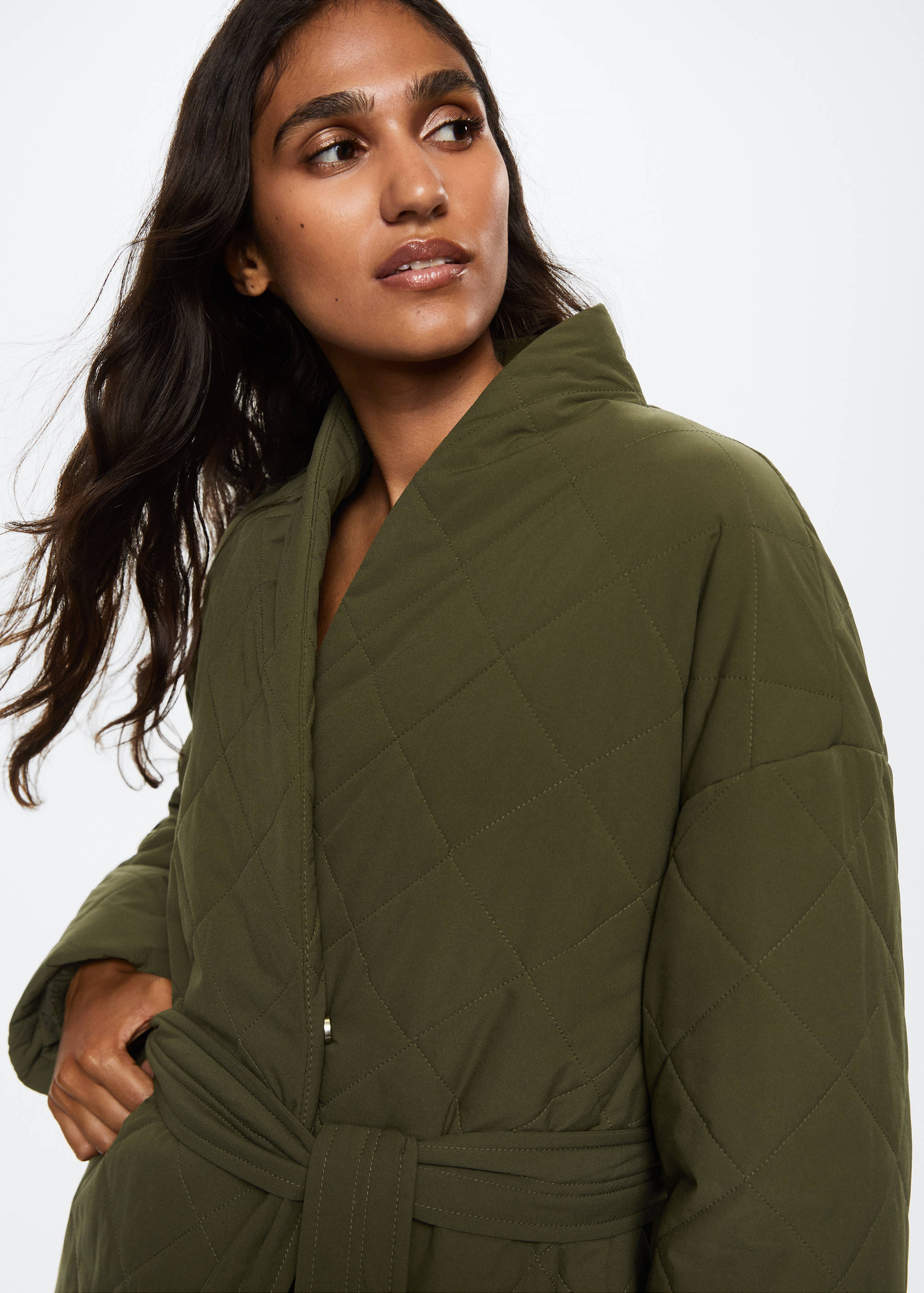 Oversize quilted coat - Details of the article 3