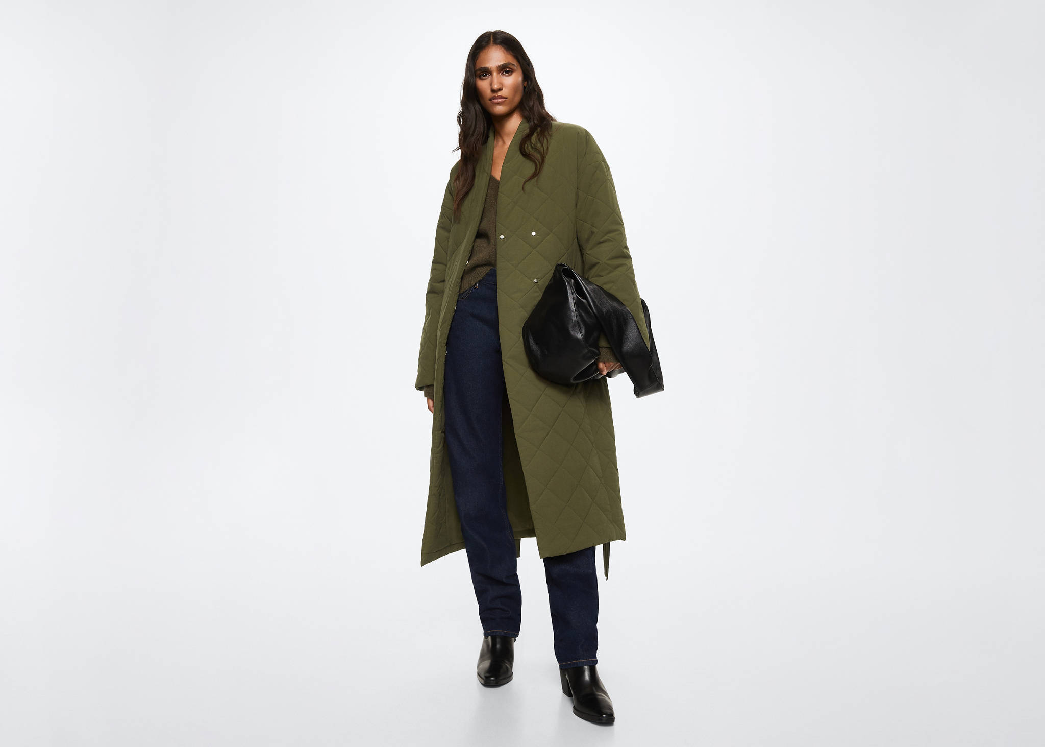 Oversize quilted coat - Panoramic plane