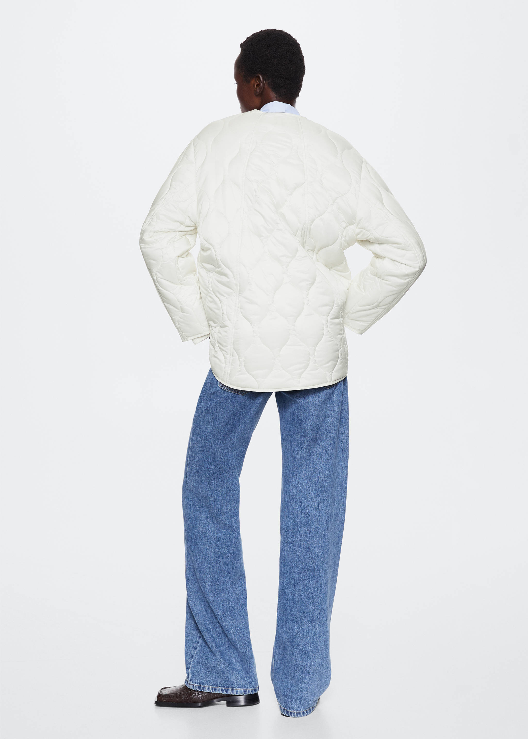 Oversize quilted coat - Reverse of the article