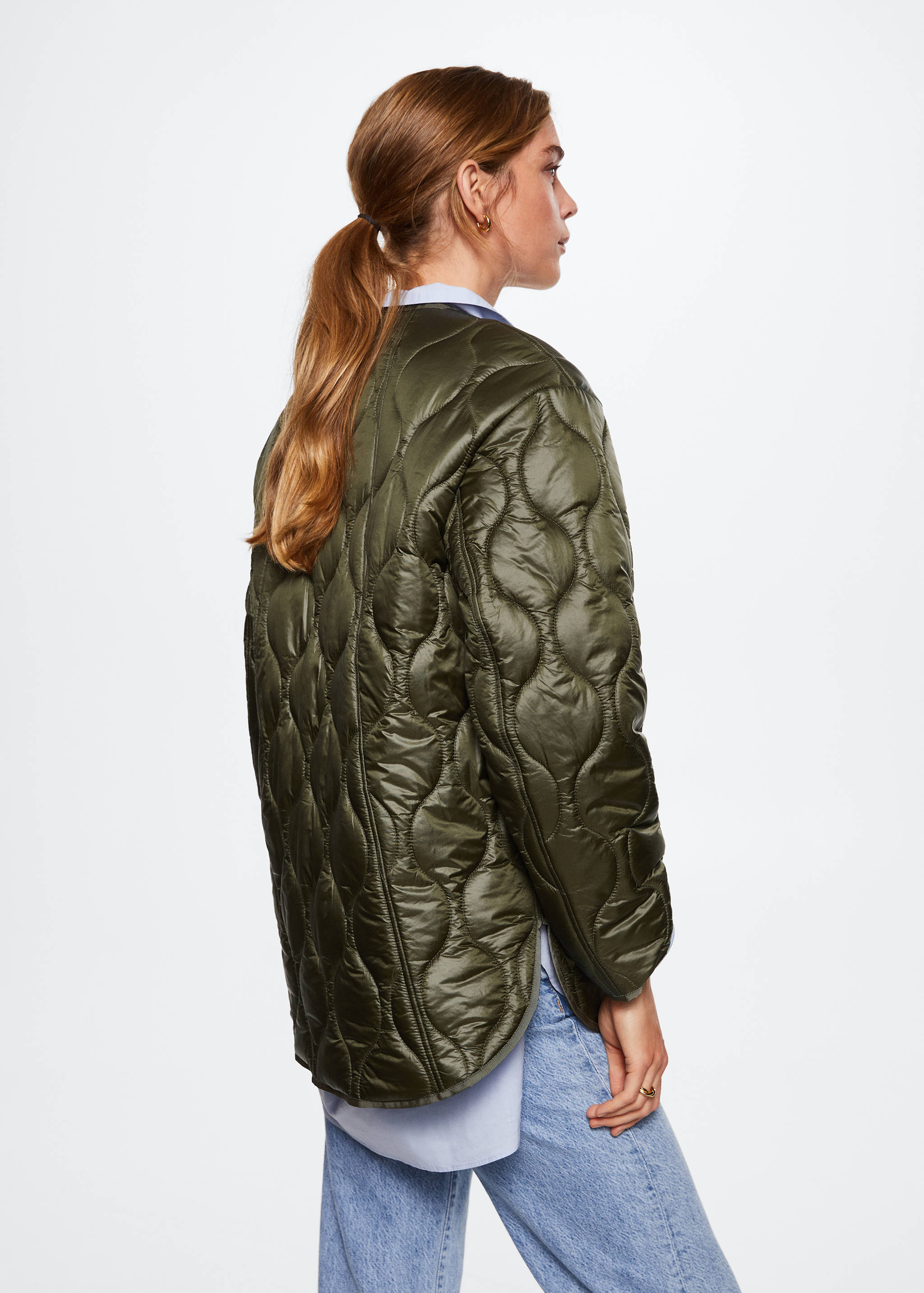 Oversize quilted coat - Reverse of the article