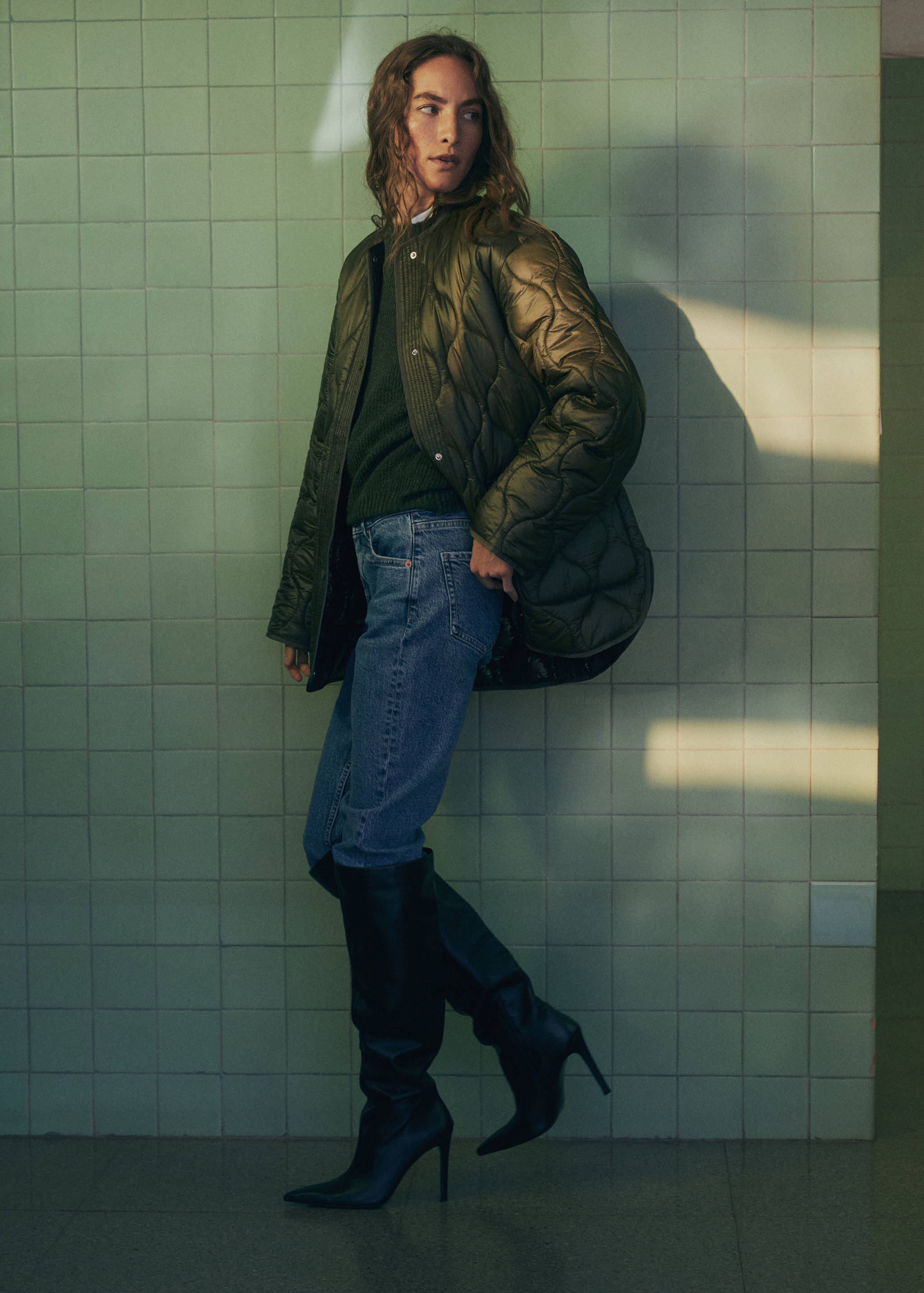 Oversize quilted coat - Details of the article 6