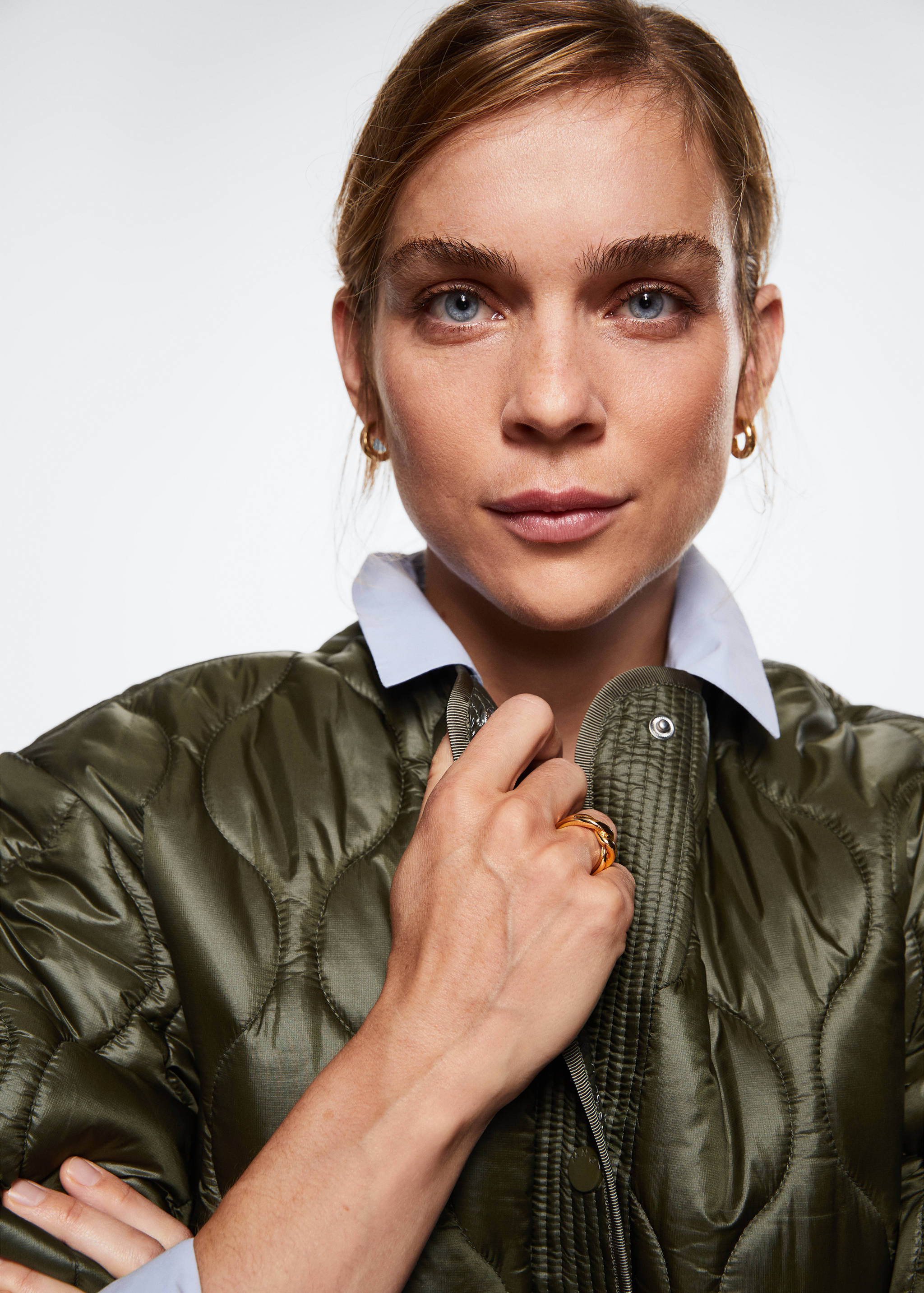 Oversize quilted coat - Details of the article 2