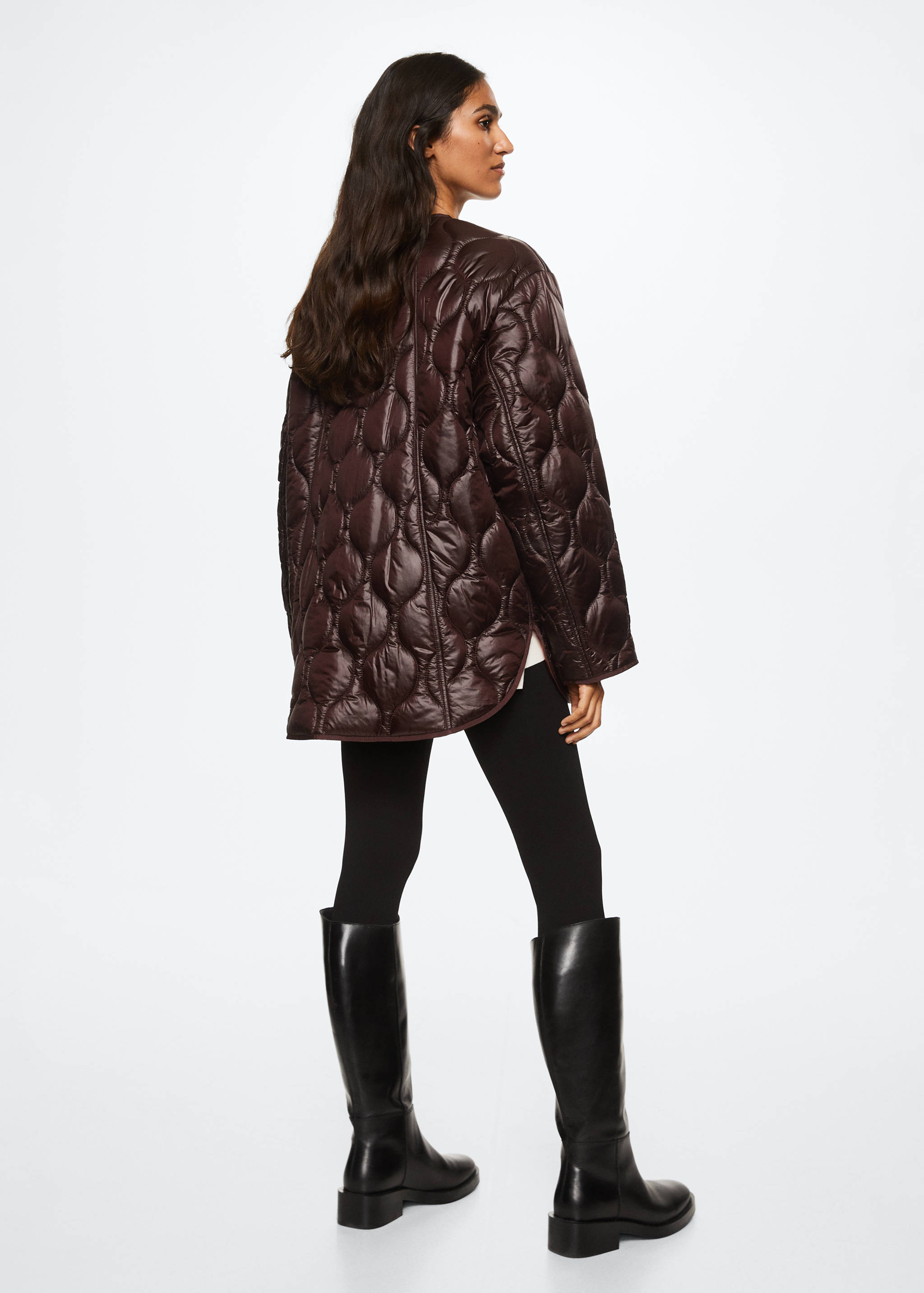 Oversize quilted coat - Reverse of the article