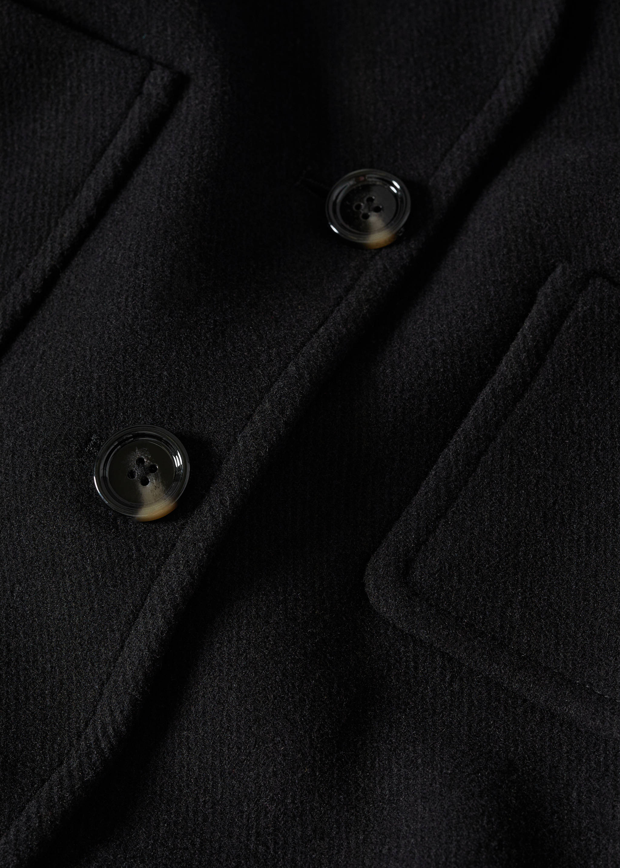 Buttoned wool coat - Details of the article 8