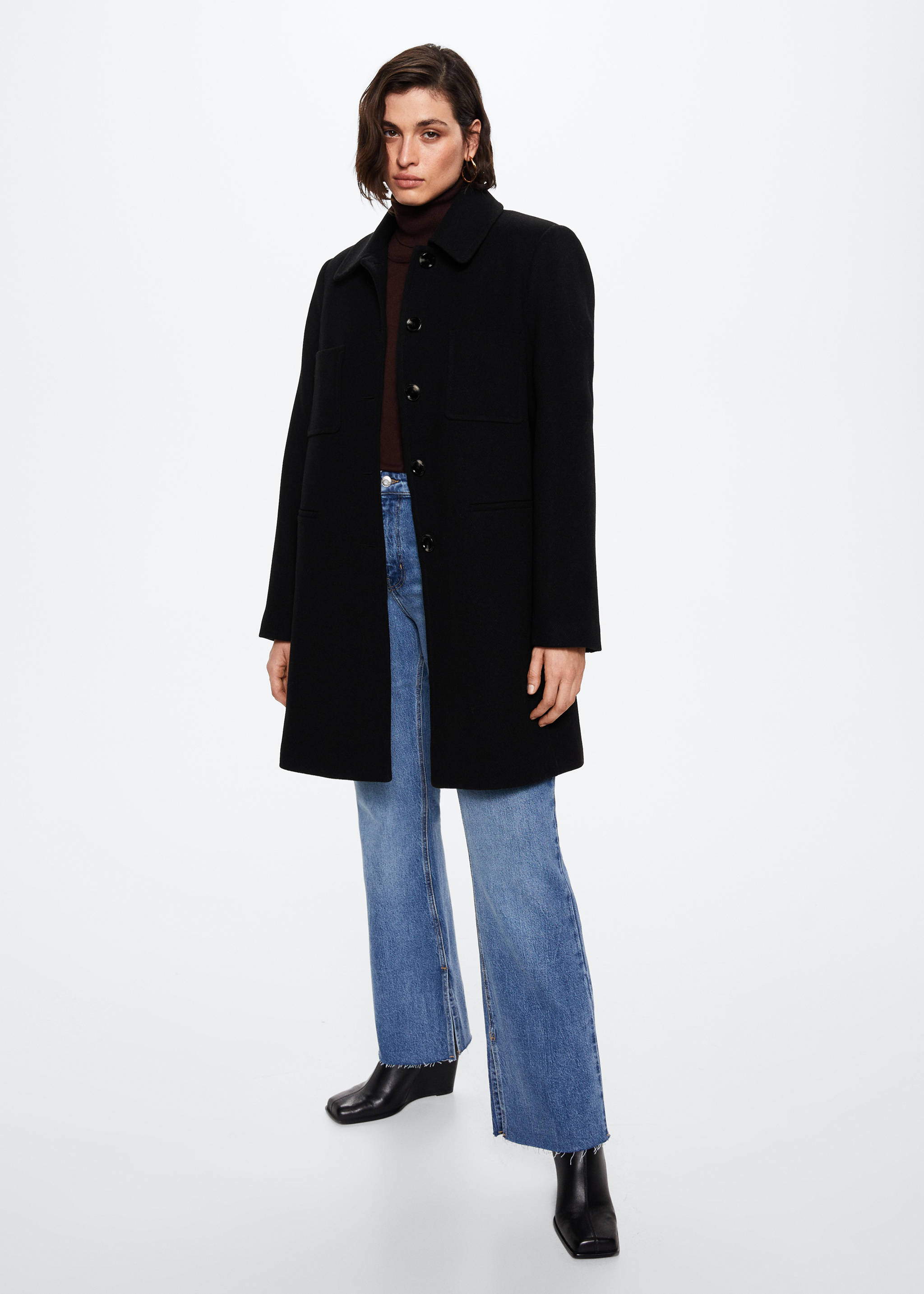 Buttoned wool coat - Details of the article 3