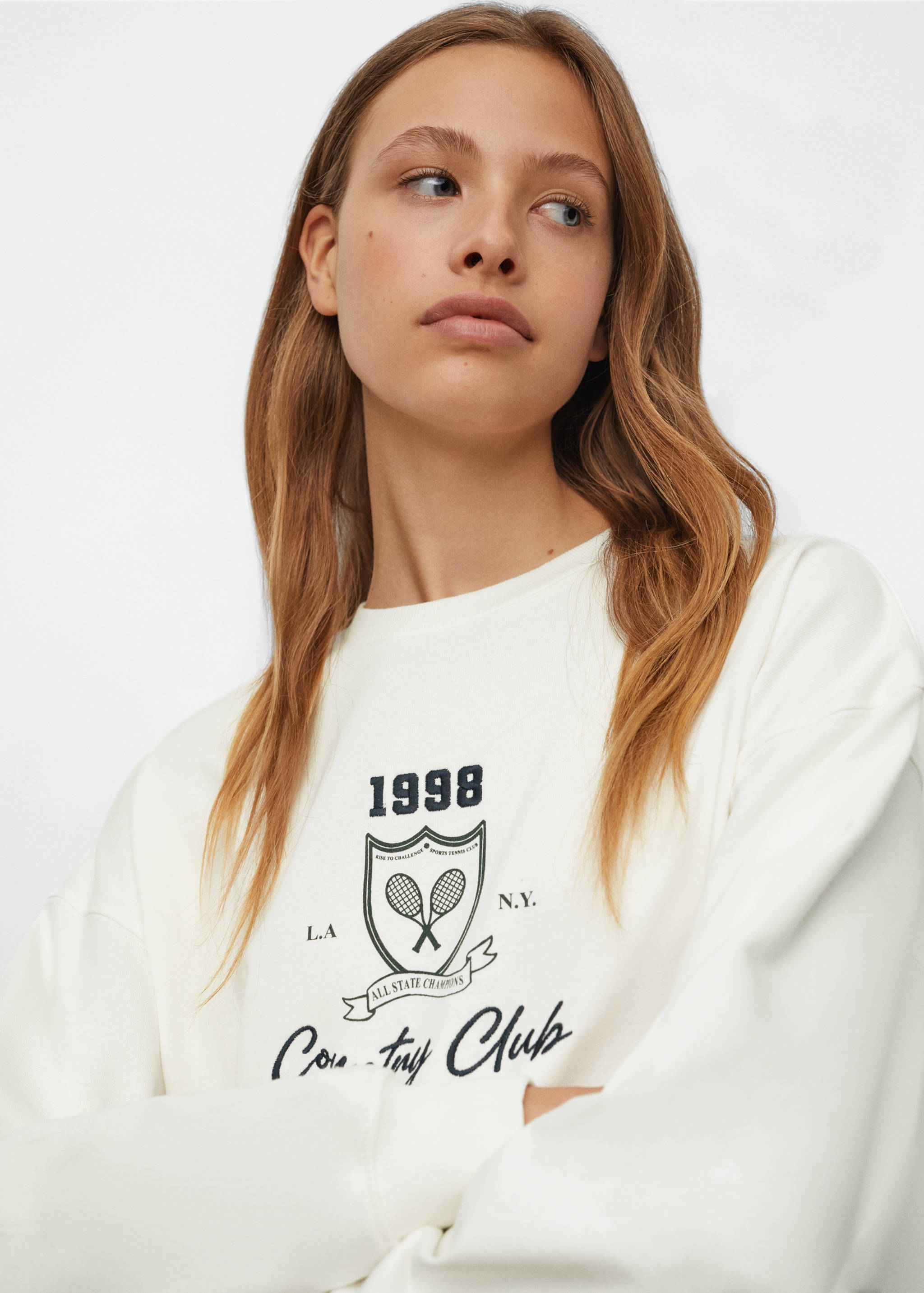 Gemustertes Baumwoll-Sweatshirt - Detail des Artikels 1