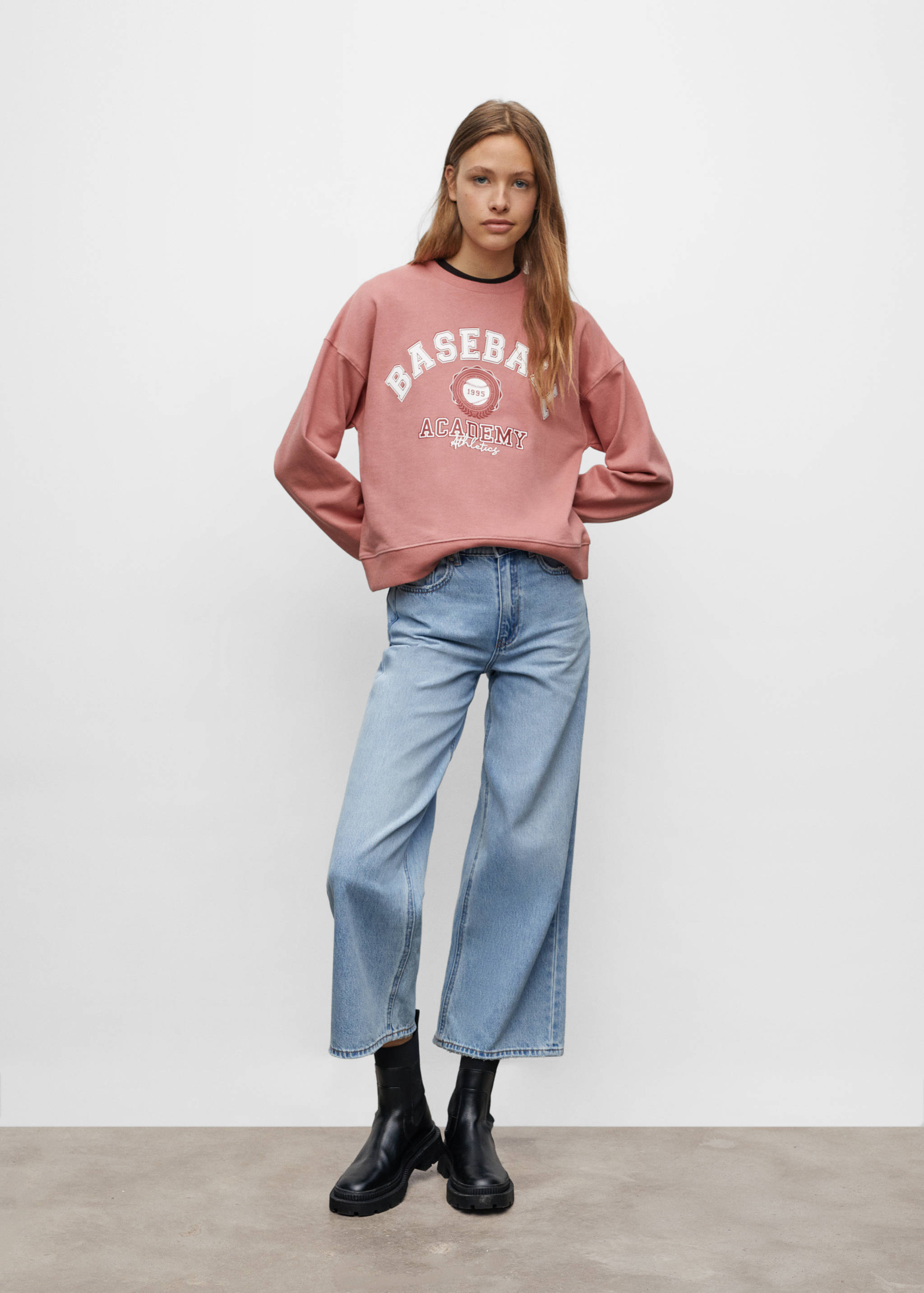 Gemustertes Baumwoll-Sweatshirt - Allgemeine Ansicht