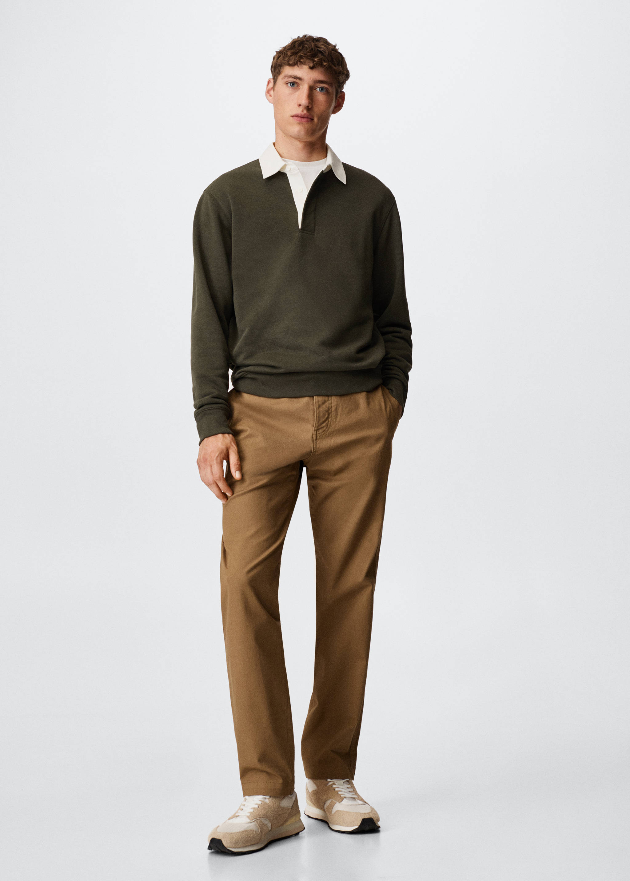 Straight Fit-Chinohose aus Baumwolle - Allgemeine Ansicht