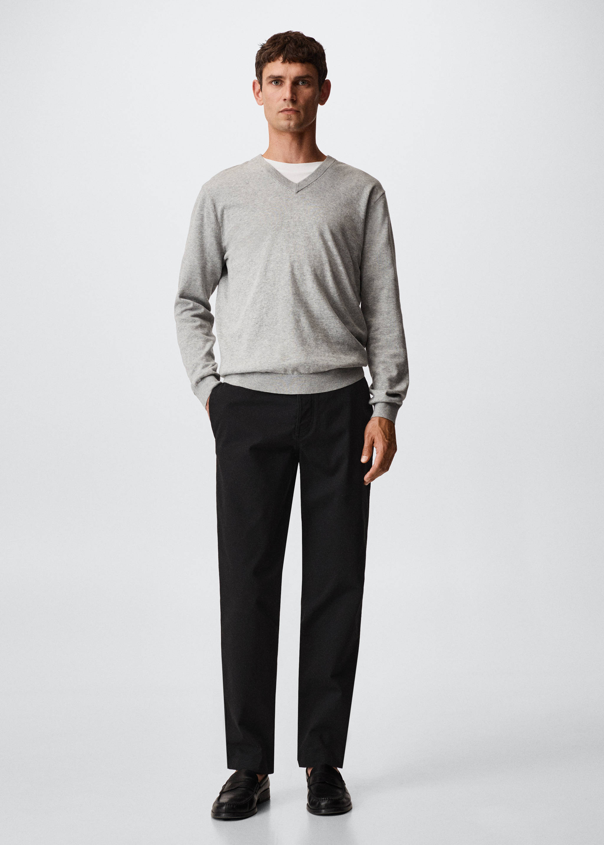 Straight Fit-Chinohose aus Baumwolle - Allgemeine Ansicht