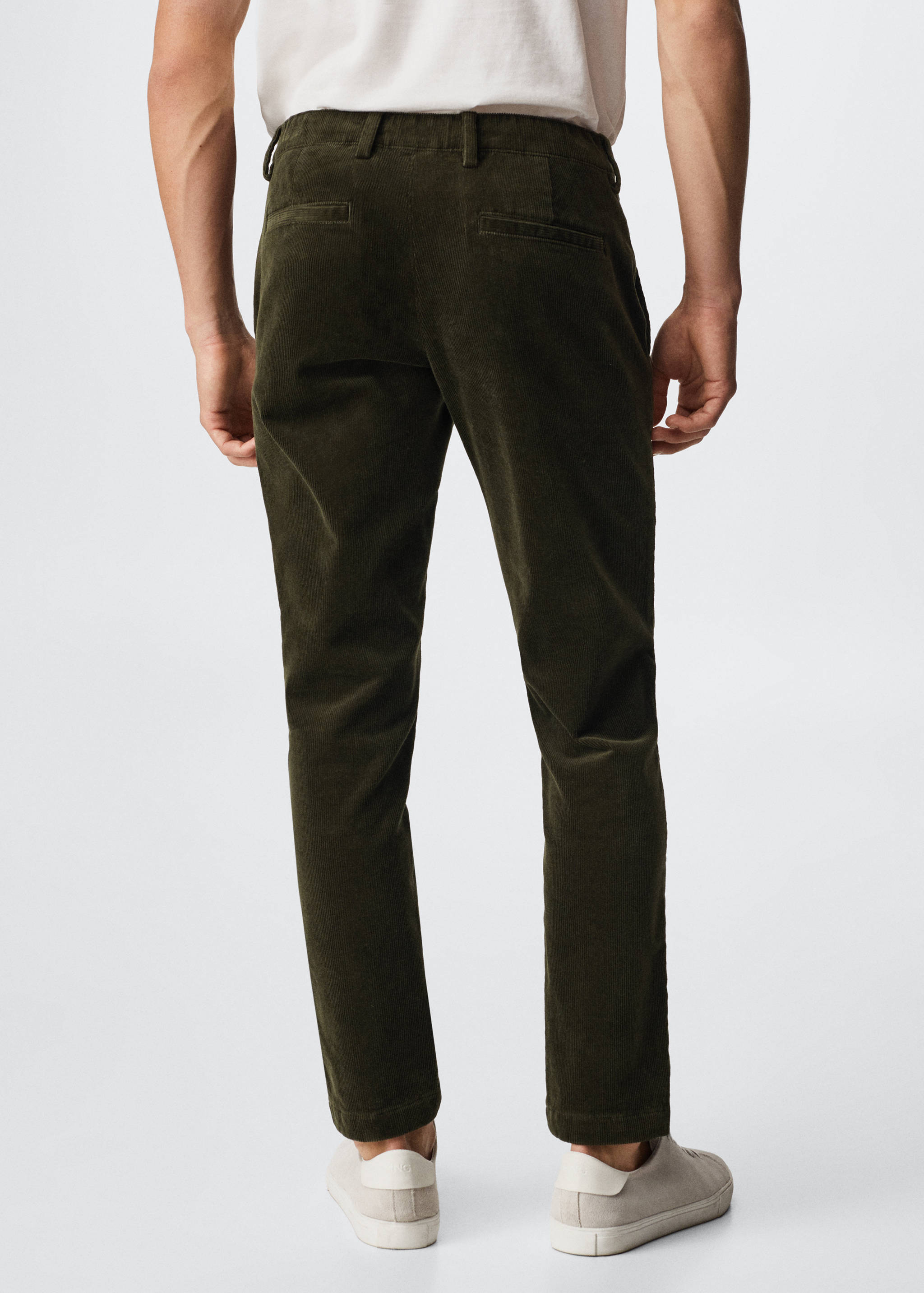 Tapered cropped corduroy trousers - Reverse of the article