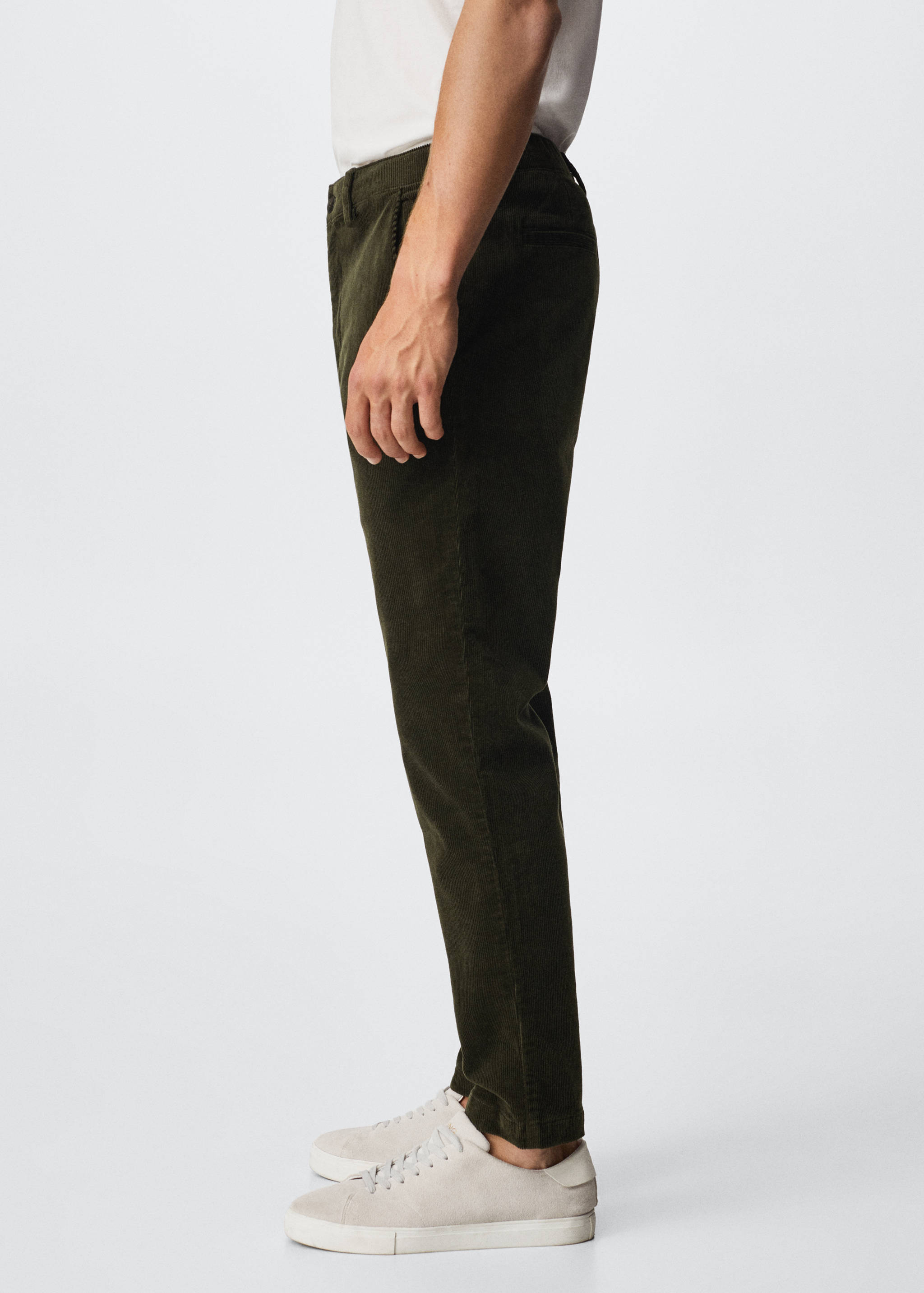 Tapered cropped corduroy trousers - Details of the article 2
