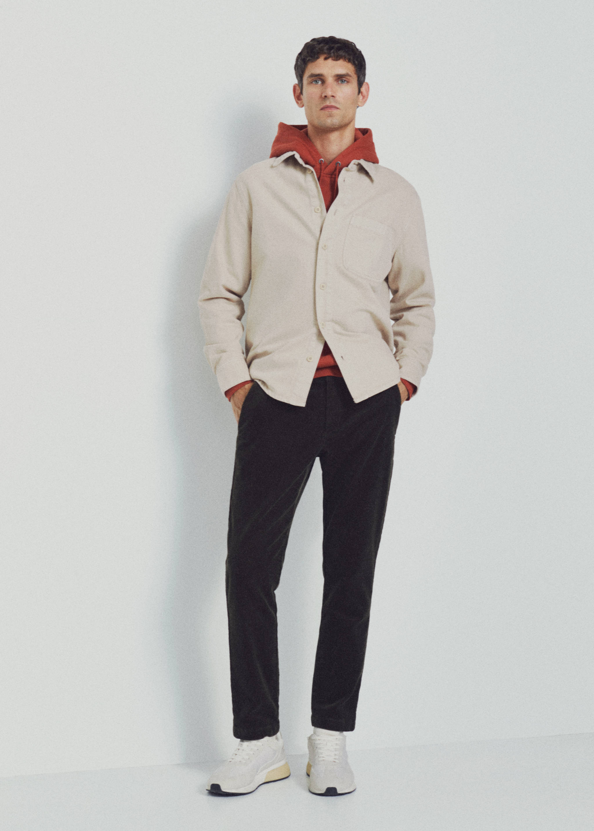 Tapered cropped corduroy trousers - Details of the article 5